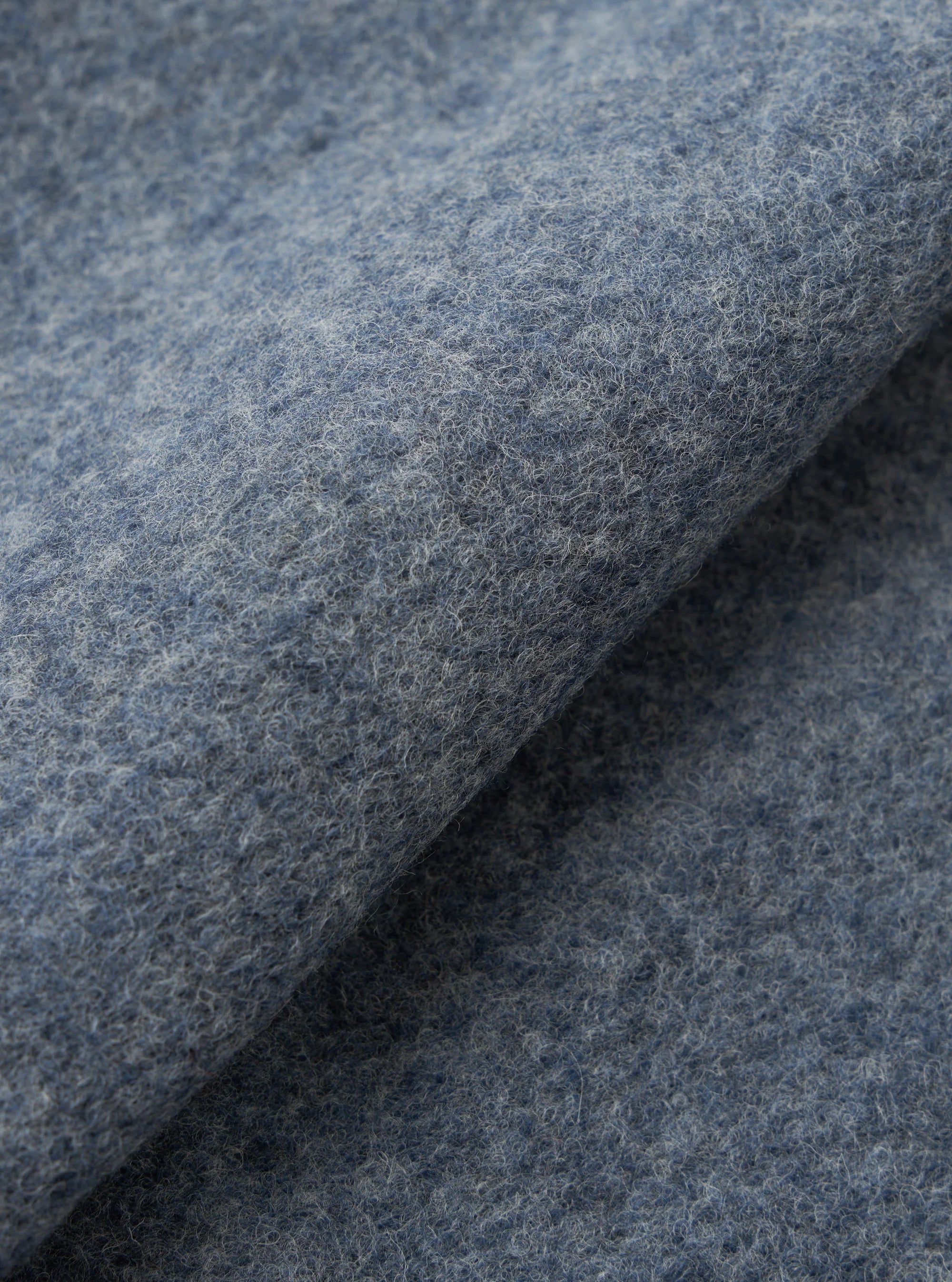 Universal Works - Advance Cardigan in Slate Blue Wool Fleece