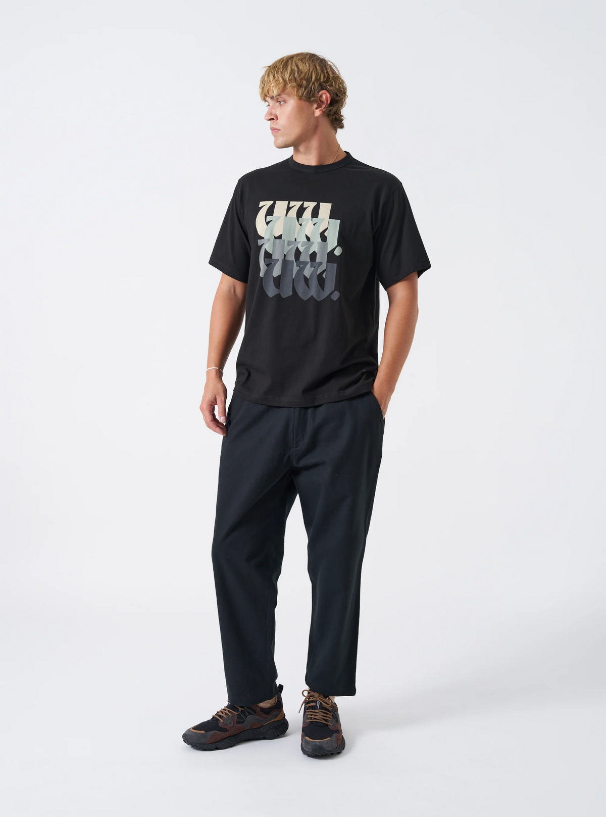 Universal Works - Hi Water Trouser in Black Brushed Moleskin