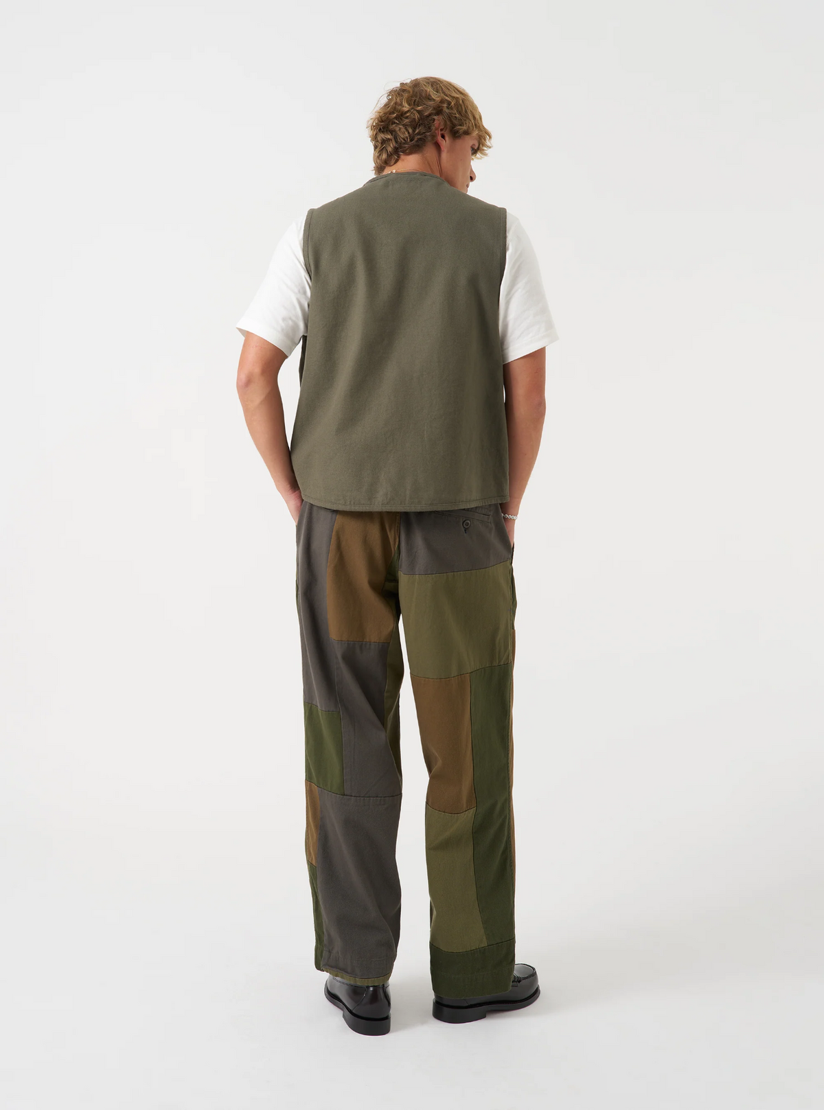 Universal Works - 4 Pocket Gilet in Olive Brushed Moleskin