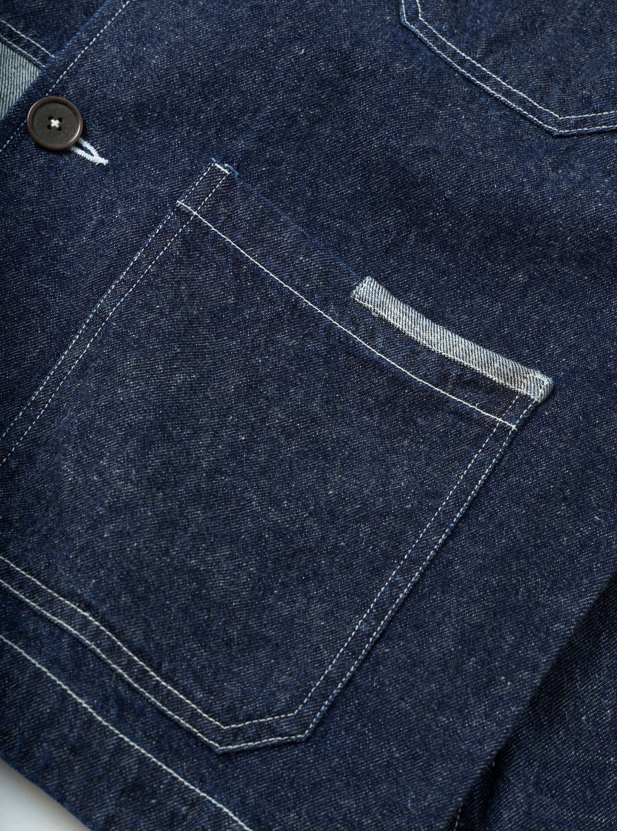 Universal Works - OG Bakers Chore Jacket in Indigo Future Denim