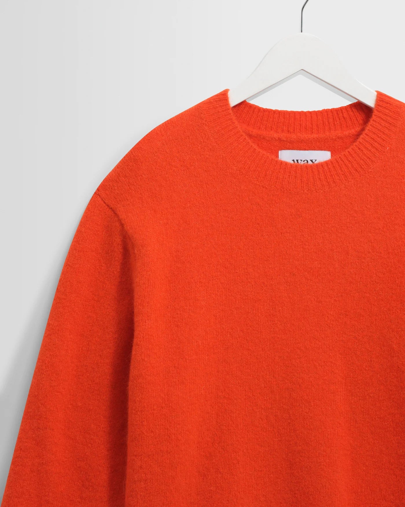 Wax London - Wilde Crewneck in Orange Fluffy Wool