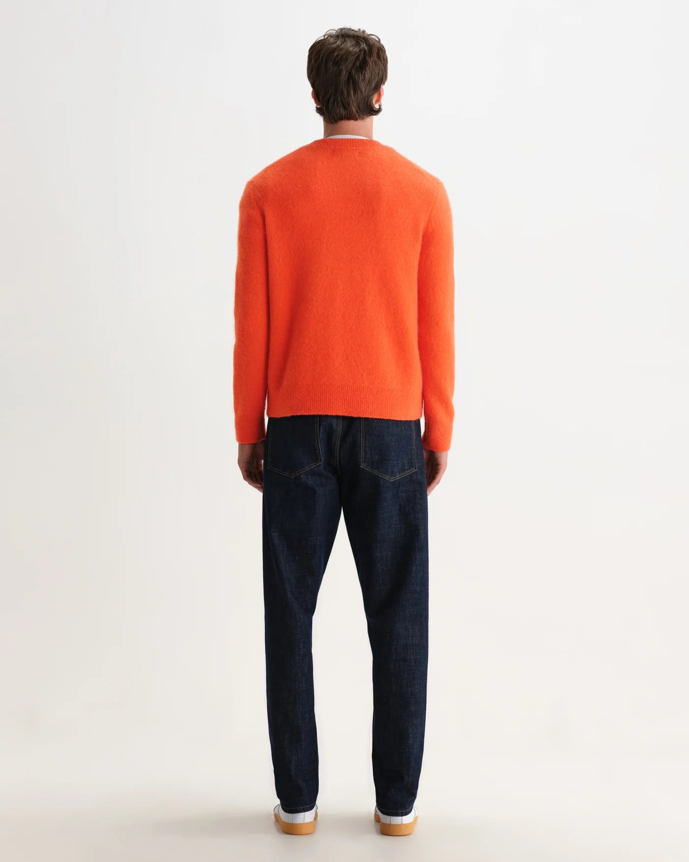 Wax London - Wilde Crewneck in Orange Fluffy Wool