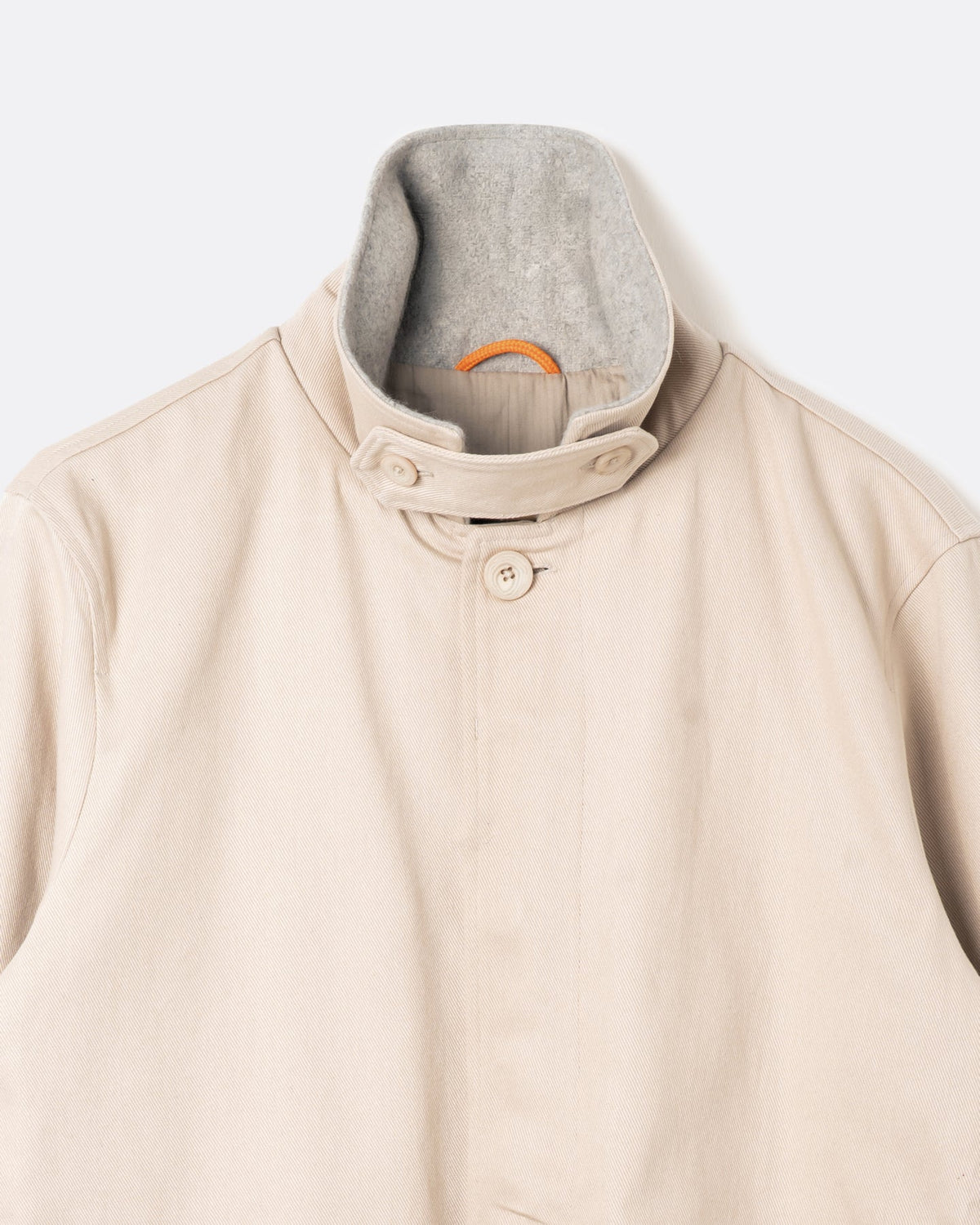 Far Afield - Bellow Car Coat in Sand Twill