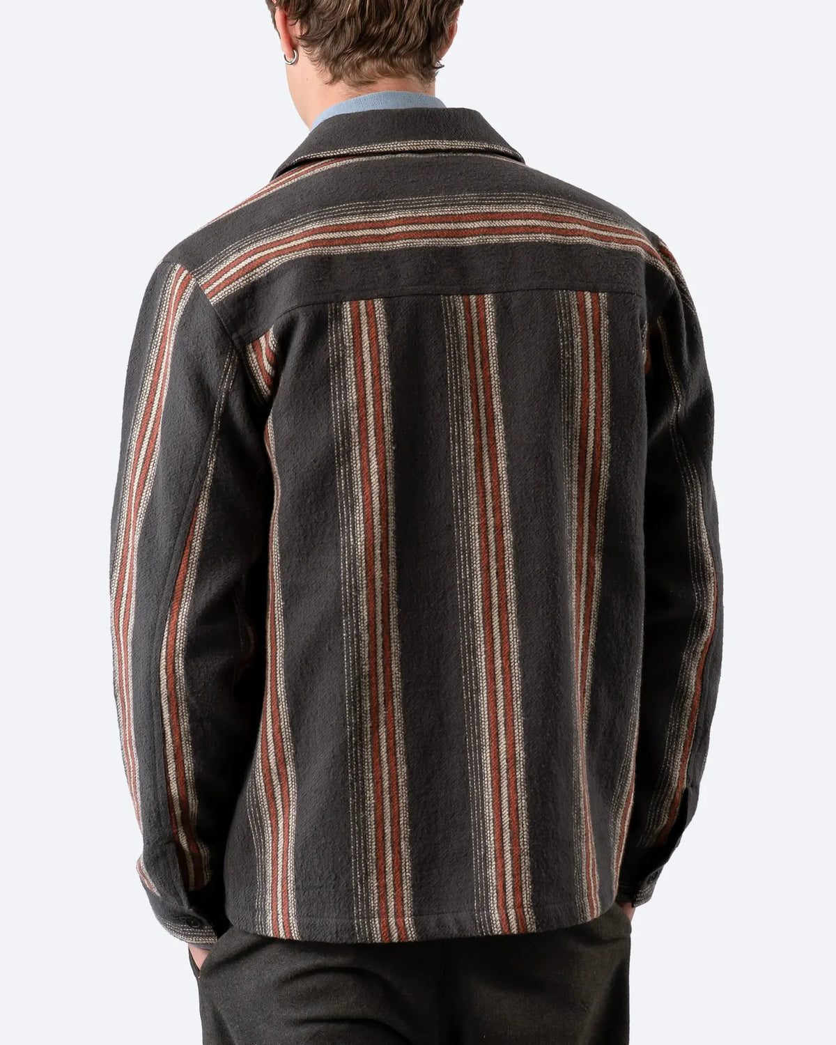 Far Afield - Normsk Jacket in Grey Yara Stripe
