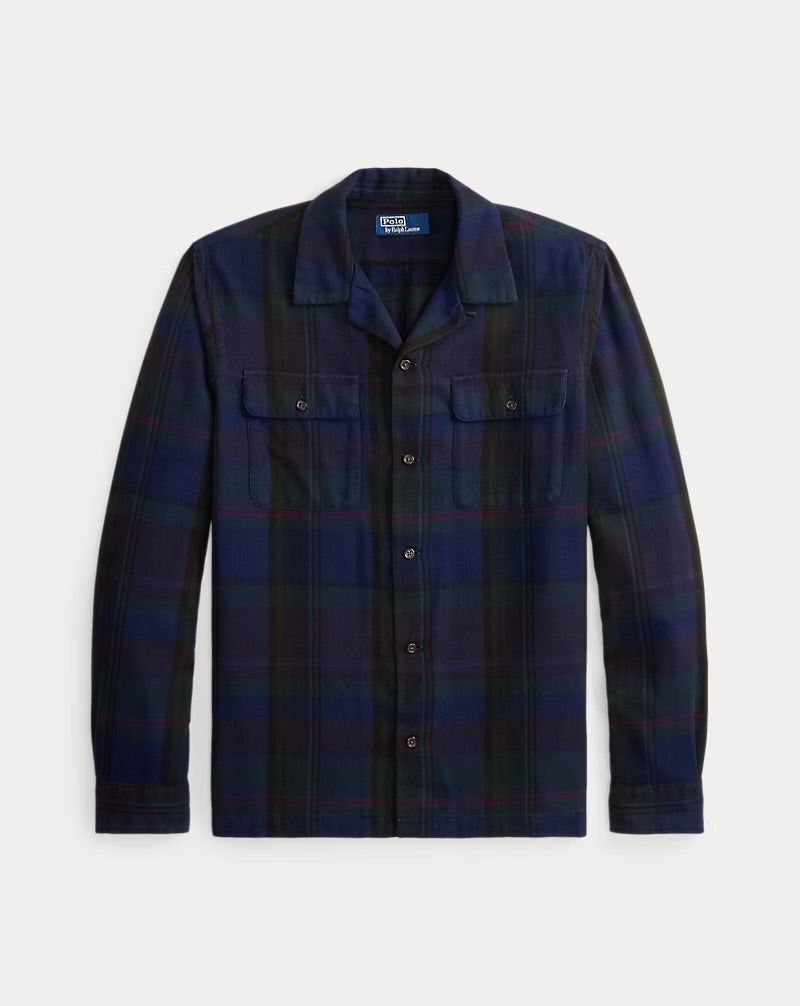 Polo Ralph Lauren - Classic Fit Plaid Suede-Trim Twill Shirt