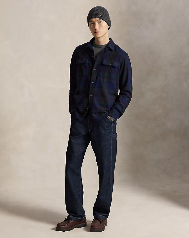 Polo Ralph Lauren - Classic Fit Plaid Suede-Trim Twill Shirt