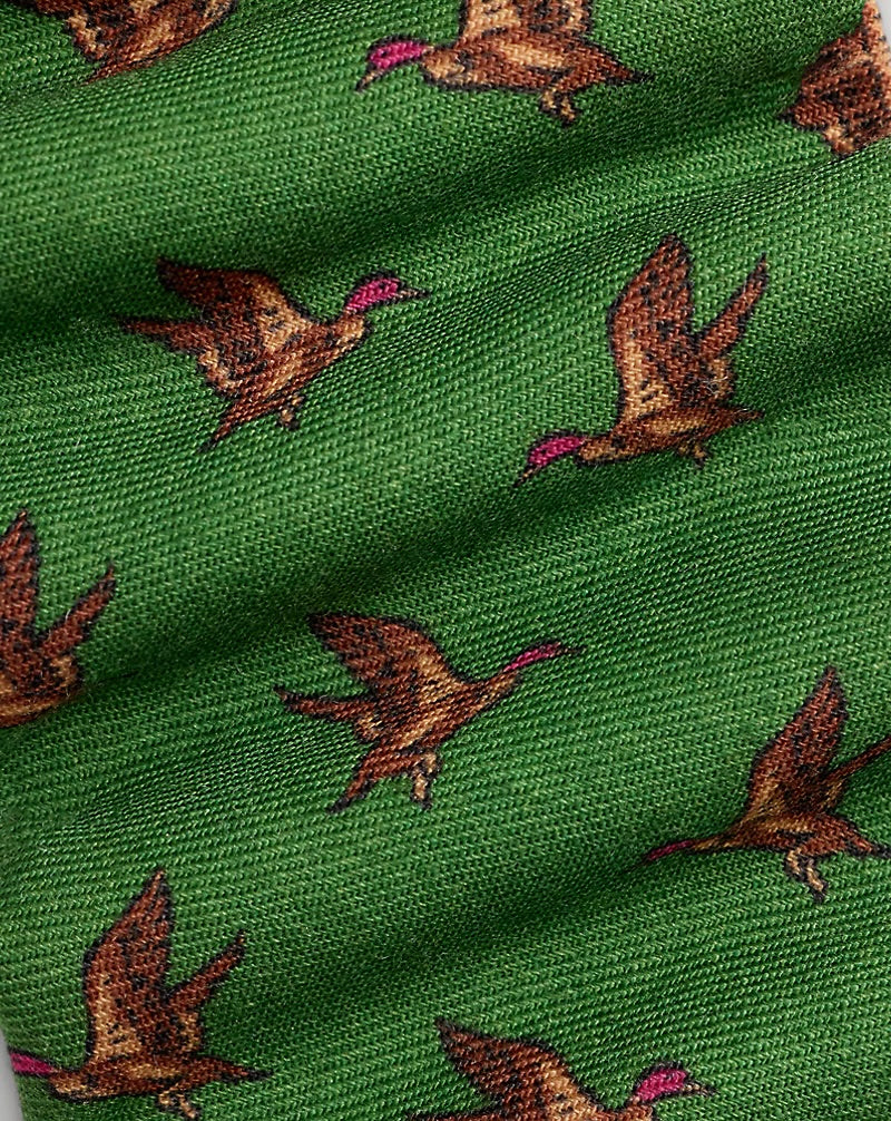 Polo Ralph Lauren - Duck-Print Wool Challis Tie in Green