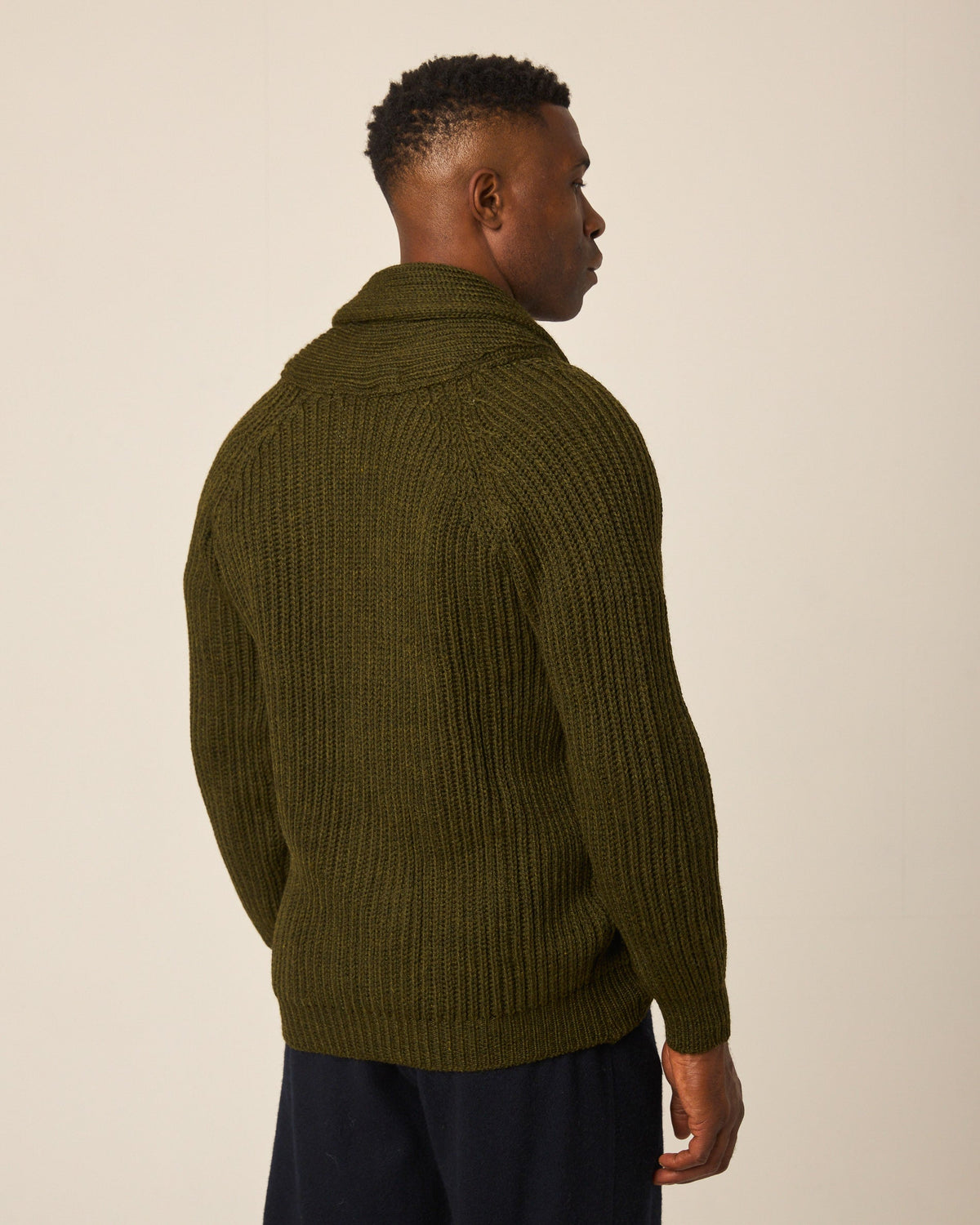 Peregrine - Wilkinson Cardigan in Olive Merino