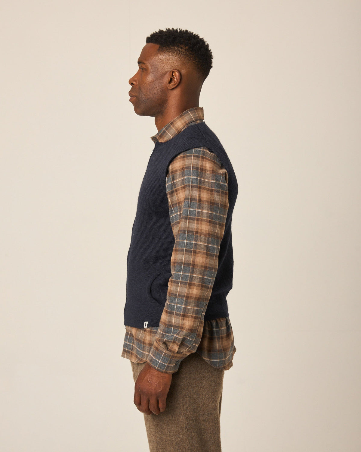 Peregrine - Marina Gilet in Navy Merino
