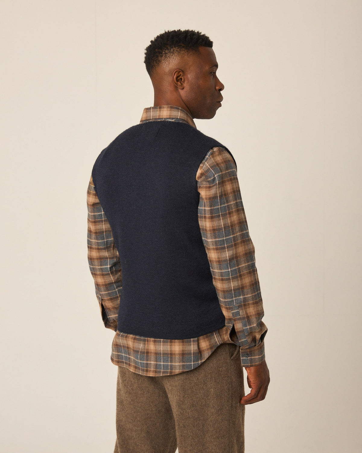 Peregrine - Marina Gilet in Navy Merino