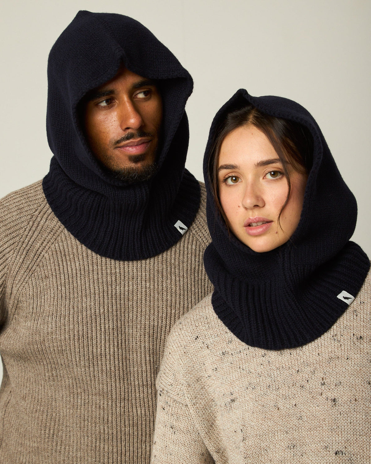 Peregrine - Avening Knitted Hood in Navy