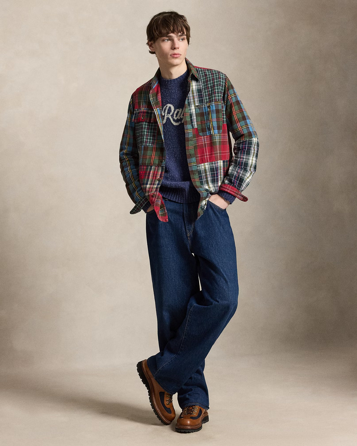 Polo Ralph Lauren - Classic Fit Patchwork Plaid Oxford Shirt in Pieced Ancient Tartan