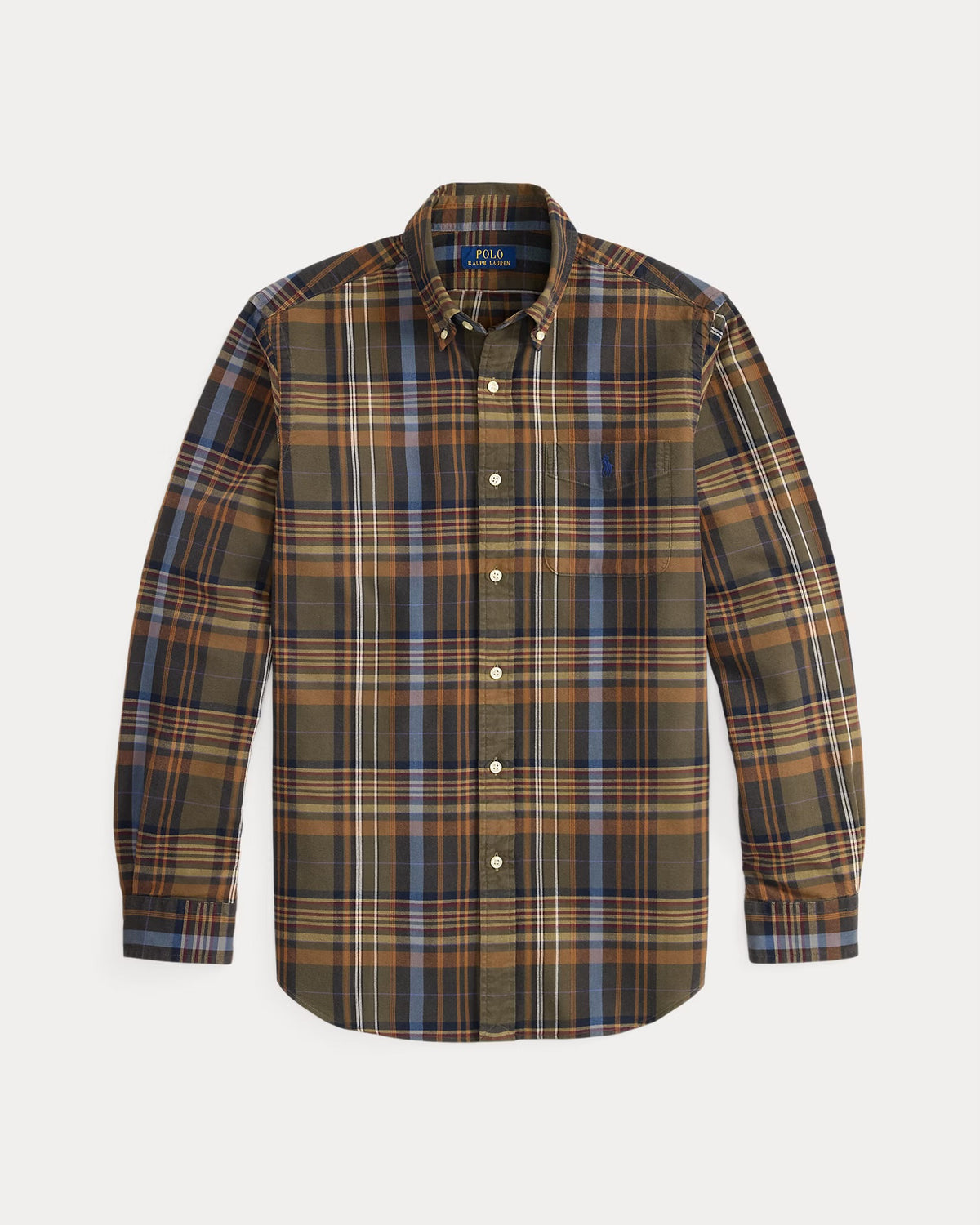Polo Ralph Lauren - Classic Fit Plaid Oxford Shirt in Green and Brown