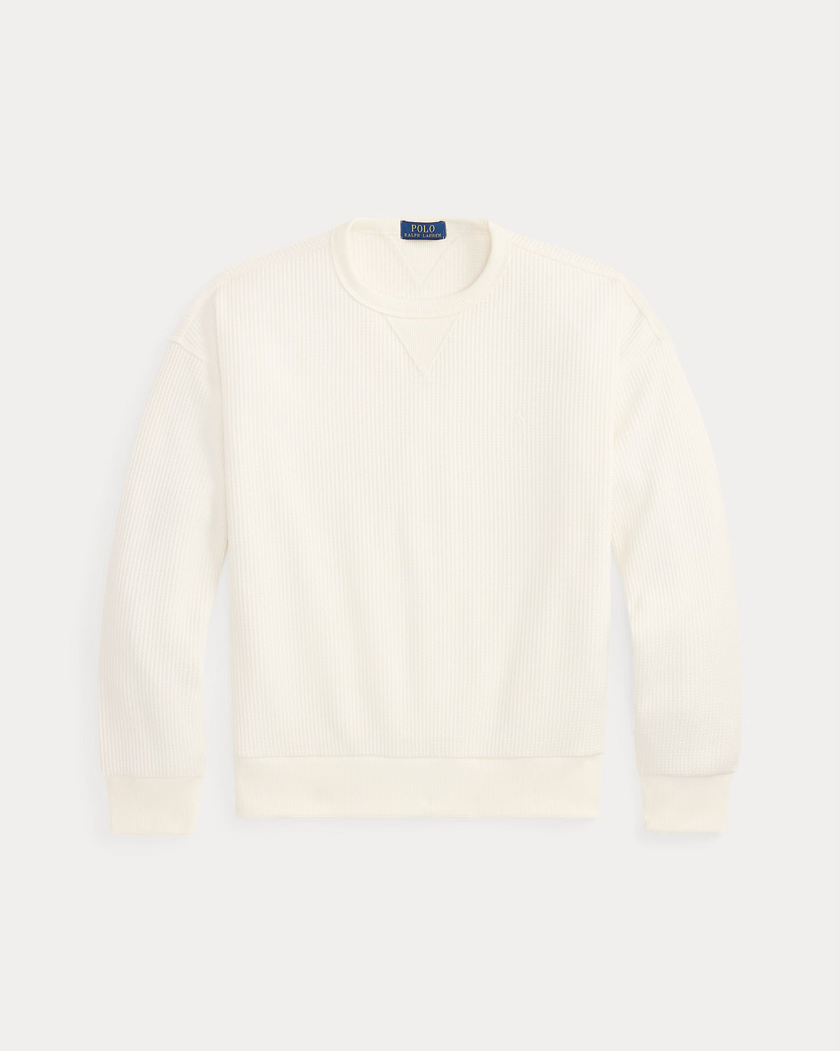 Polo Ralph Lauren - Relaxed Fit Waffle-Knit Sweatshirt in Cream