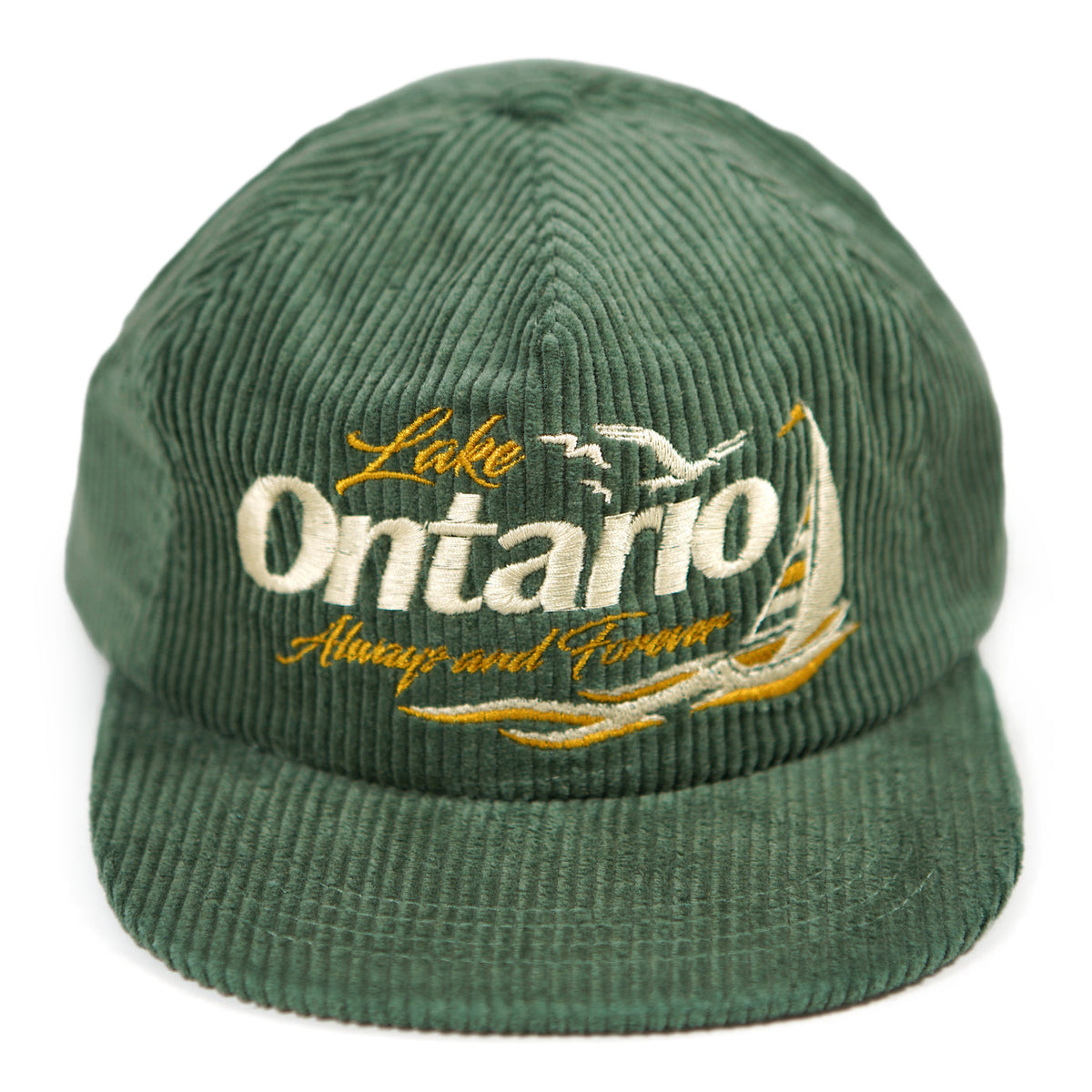 Lake Ontario Corduroy Hat in Smoke Green