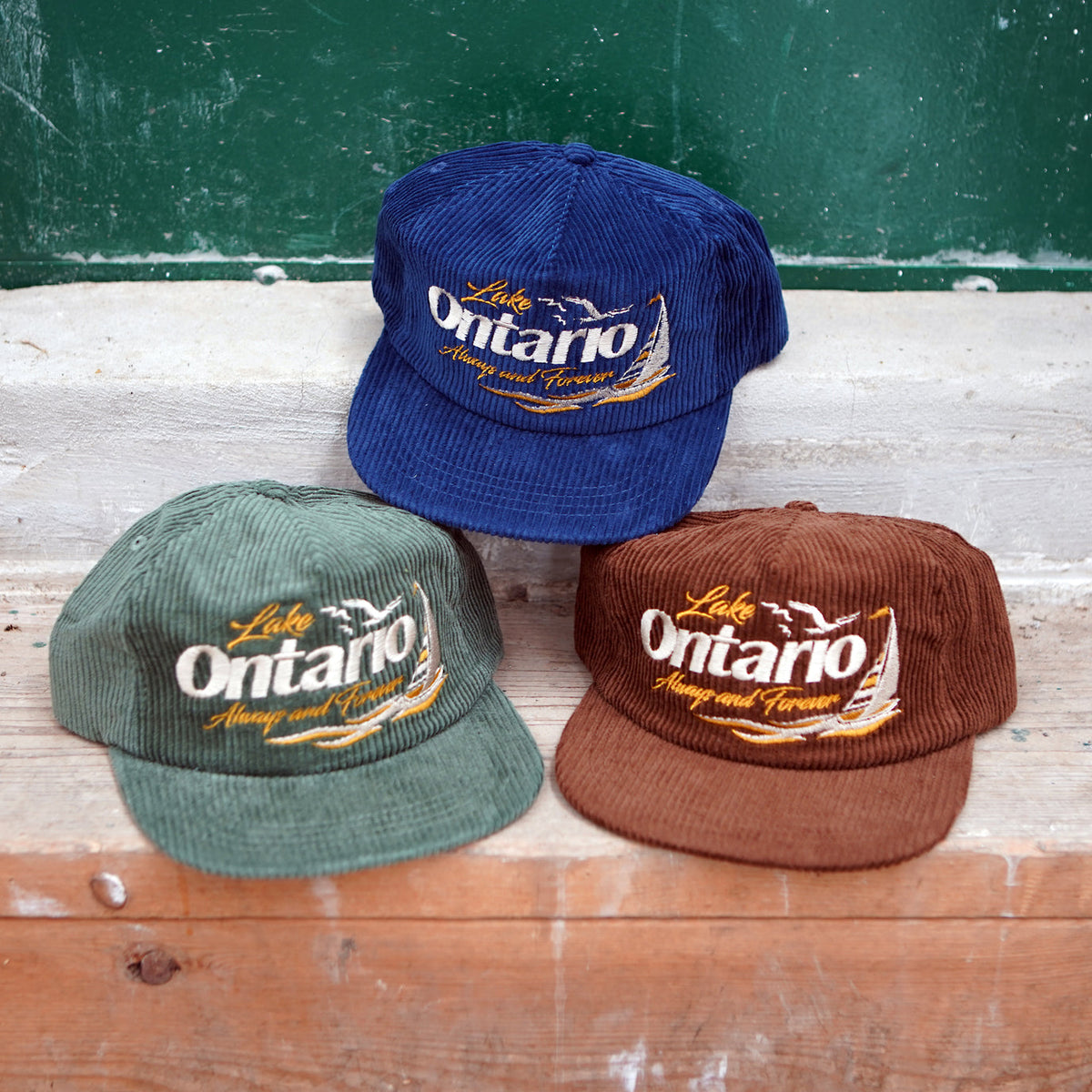 Lake Ontario Corduroy Hat in Smoke Green