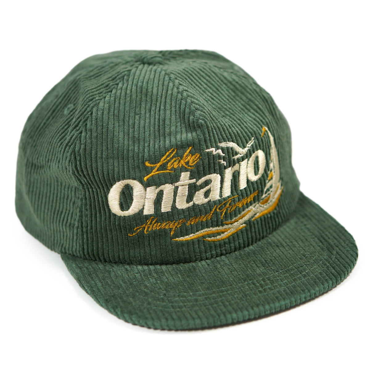 Lake Ontario Corduroy Hat in Smoke Green
