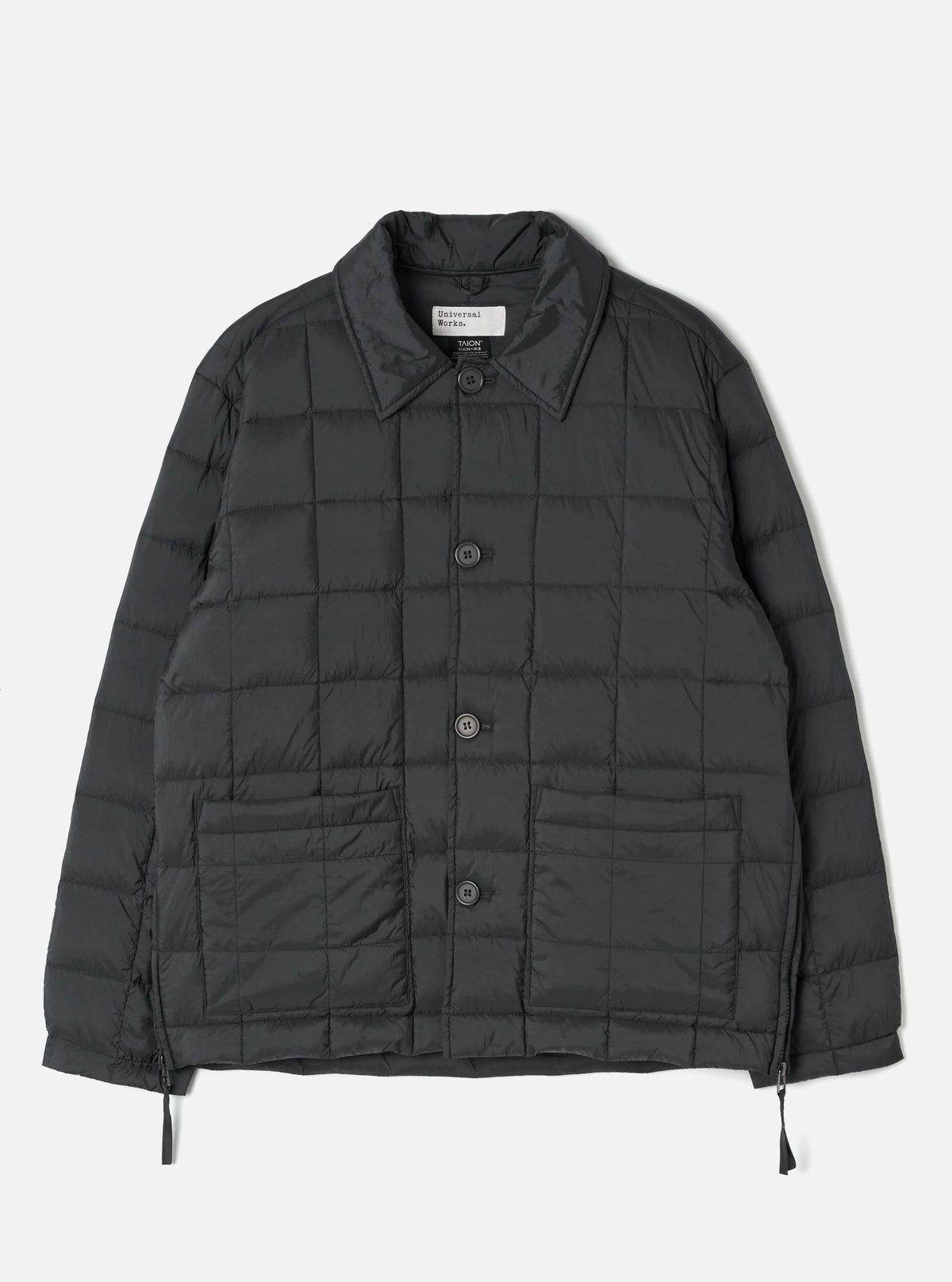 Universal Works x TAION - Nylon Soft Shell Down Rams Jacket in Charcoal