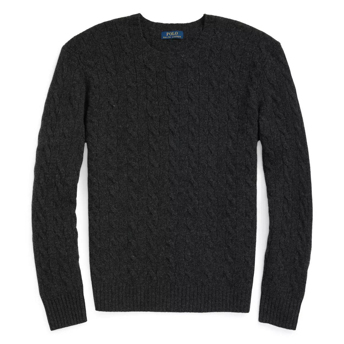 Polo Ralph Lauren - Cable-Knit Wool-Cashmere Sweater in Dark Granite Heather