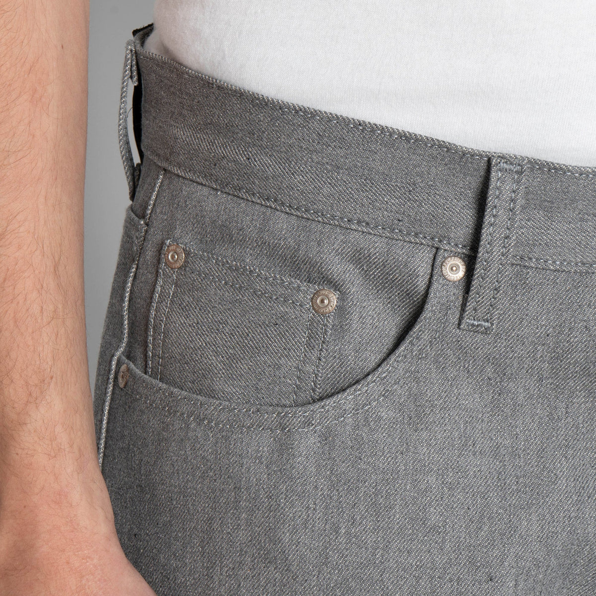 Naked & Famous Denim - Strong Guy in Heather Grey Selvedge