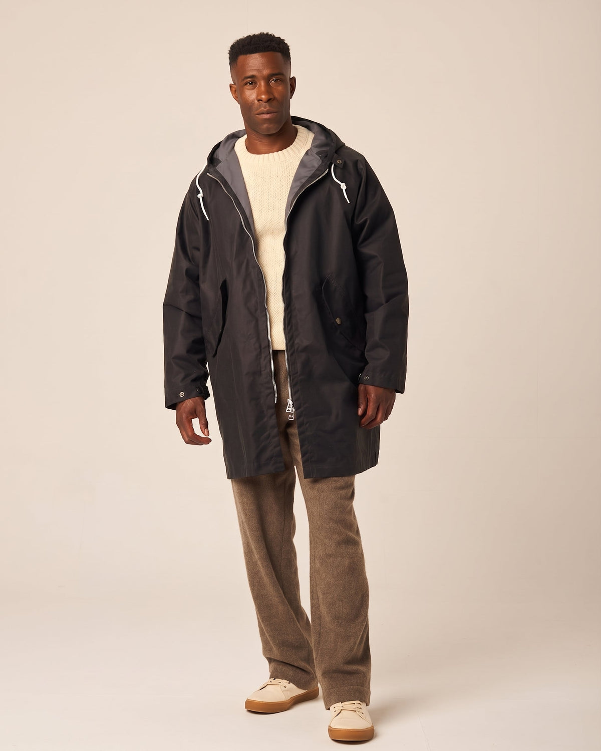 Peregrine - Unisex Woodchester Waxed Cagoule in Black
