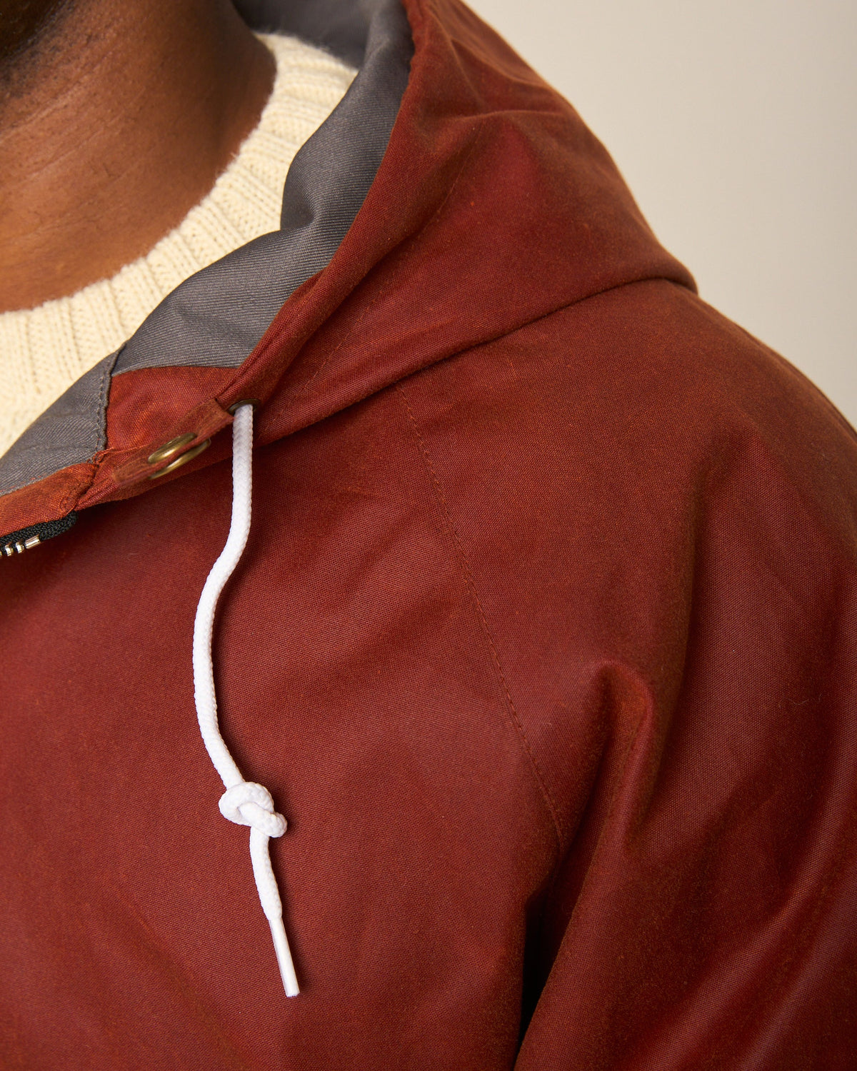 Peregrine - Unisex Woodchester Waxed Cagoule in Brick