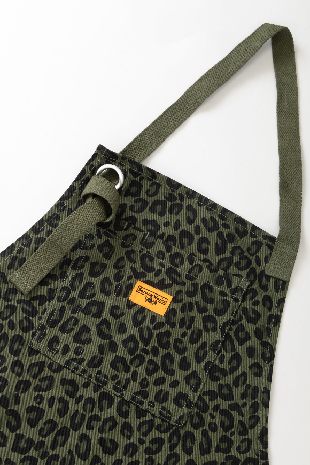 Service Works - Patterned Apron in Green Leopard
