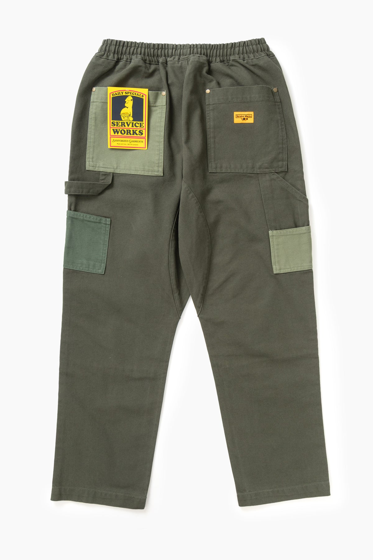 Service Works - Patchwork Utility Chef Pants in Green