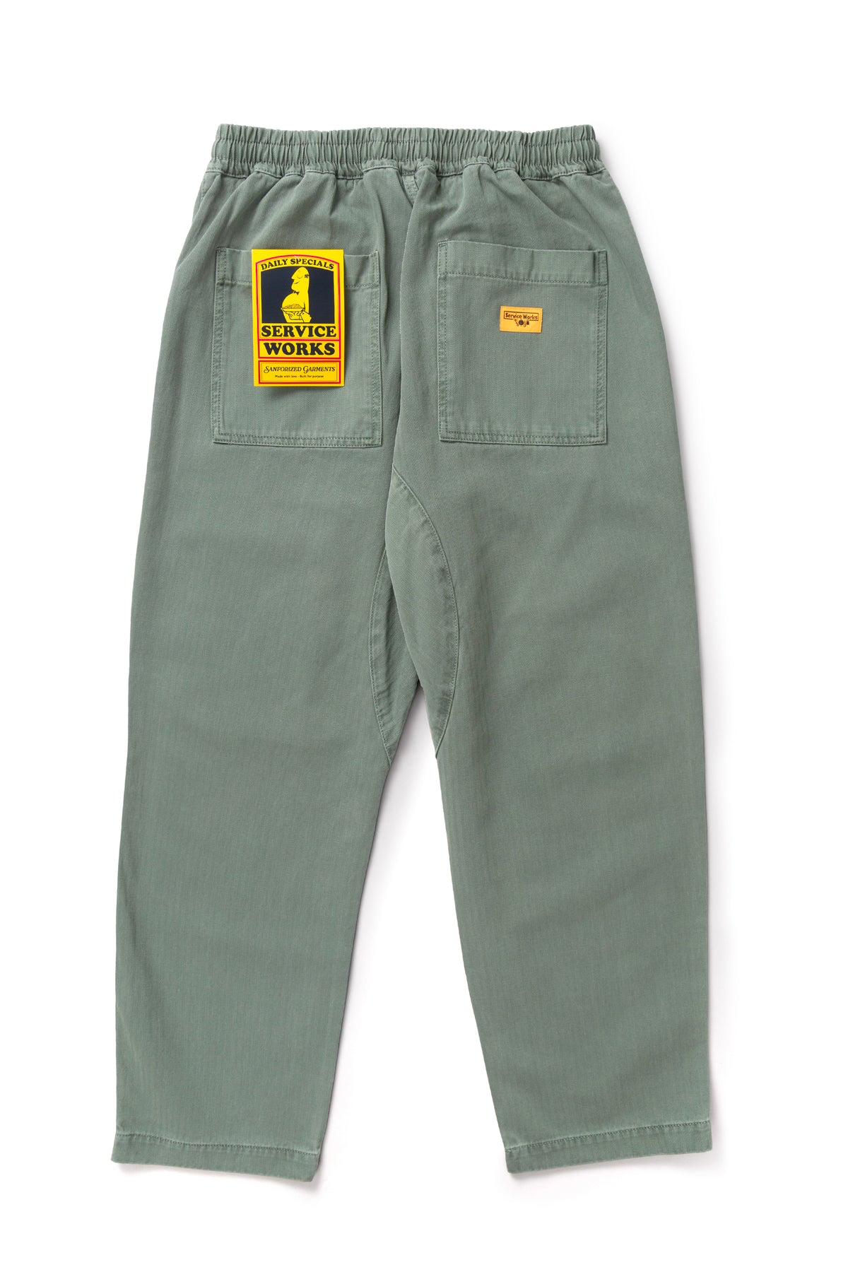 Service Works - Pigment Herringbone Chef Pants in Olive
