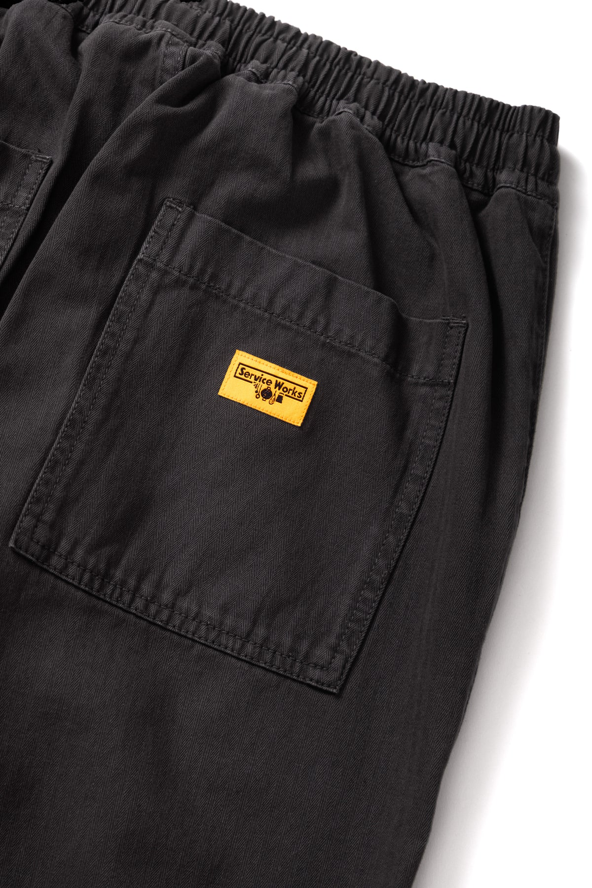 Service Works - Pigment Herringbone Chef Pants in Black
