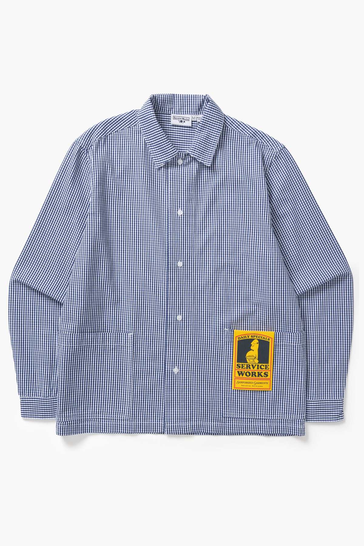 Service Works - Gingham Waiter Shirt in Blue