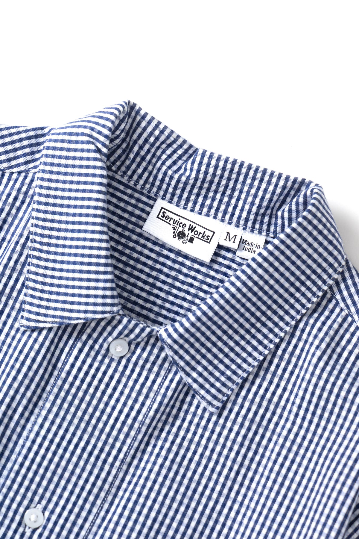 Service Works - Gingham Waiter Shirt in Blue