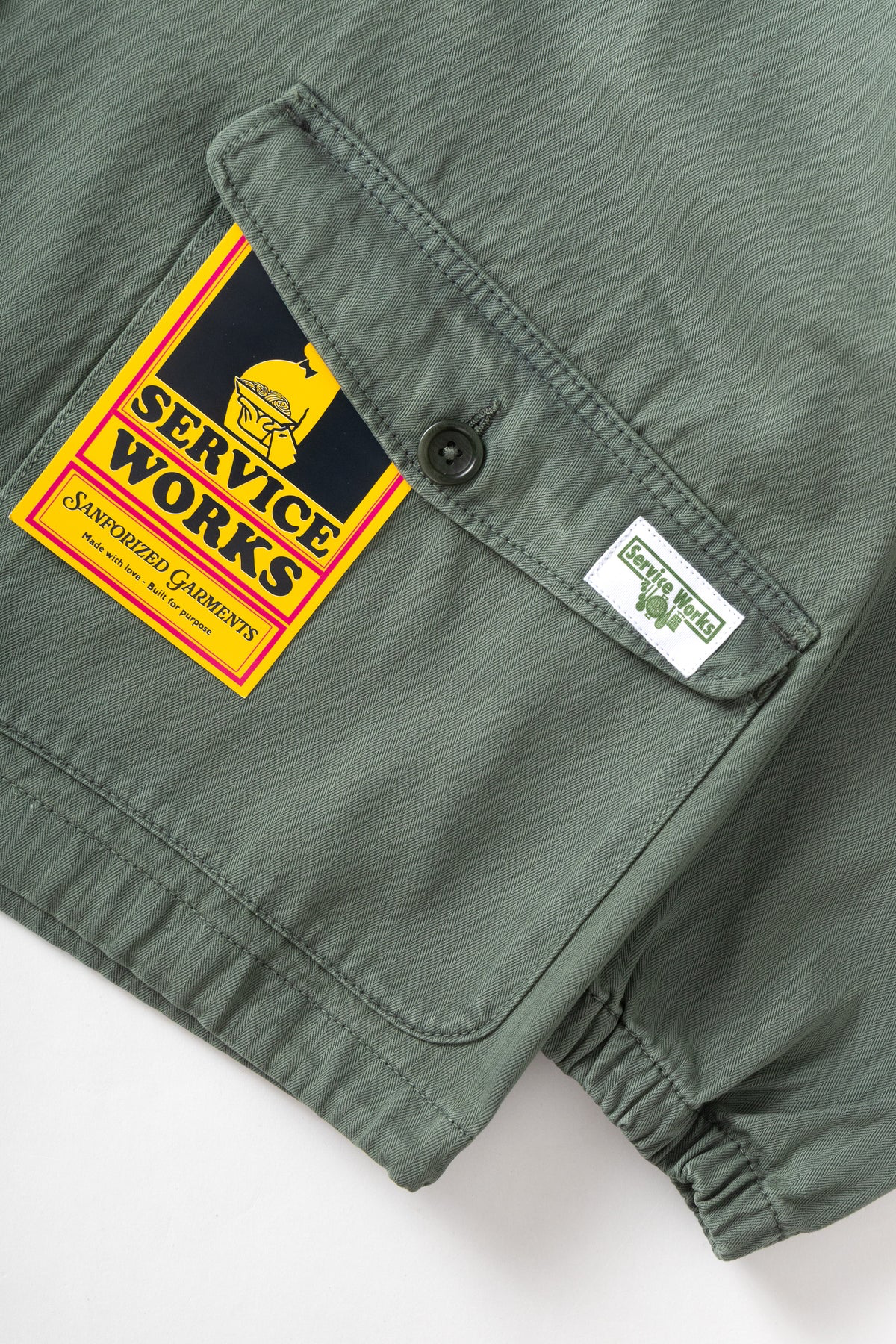 Service Works - Pigment Herringbone Smock 2.0 in Olive