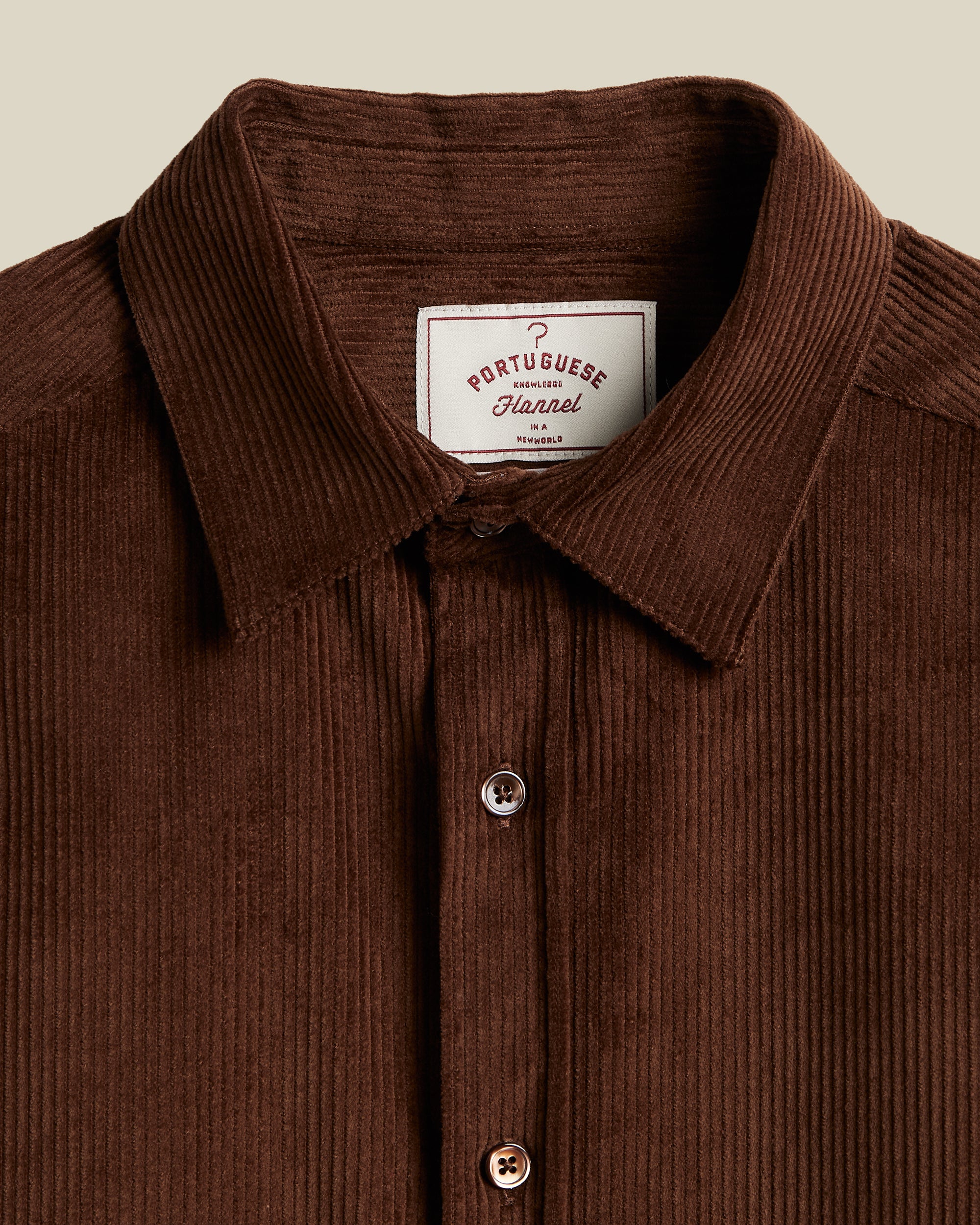 Portuguese Flannel - Lobo in Dog Embroidery Brown
