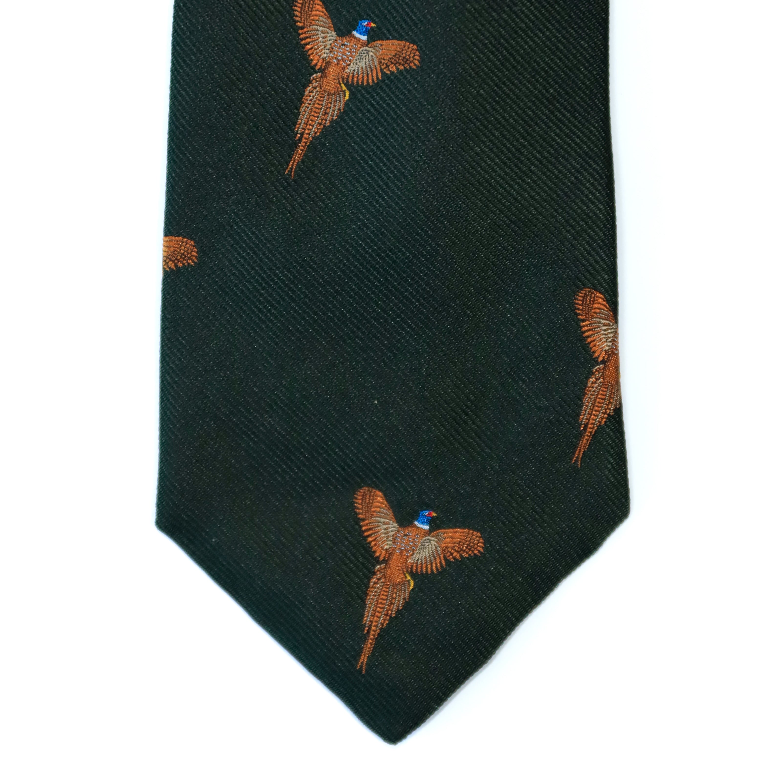 Atkinsons - Silk Faille Tie: Pheasant in Flight