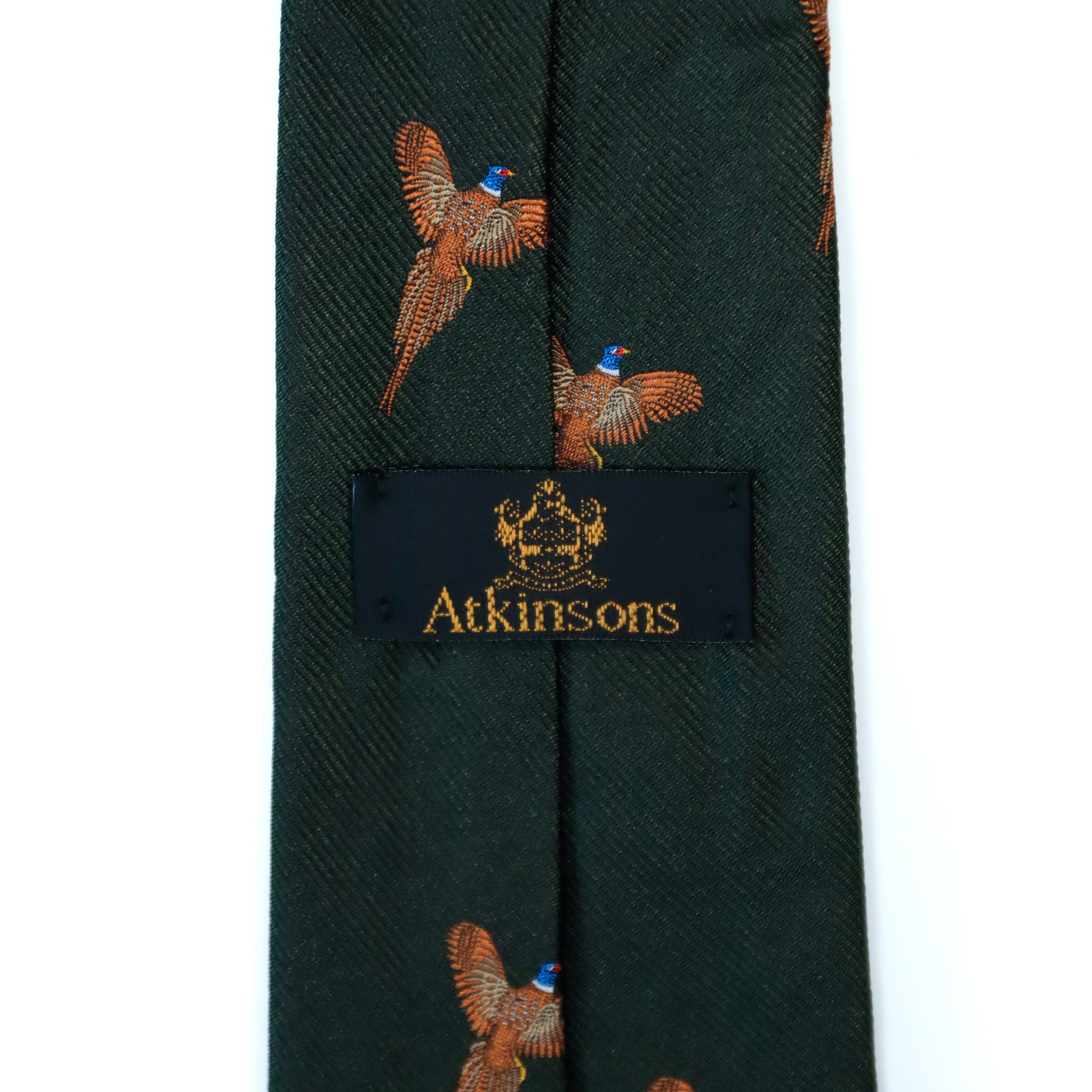 Atkinsons - Silk Faille Tie: Pheasant in Flight