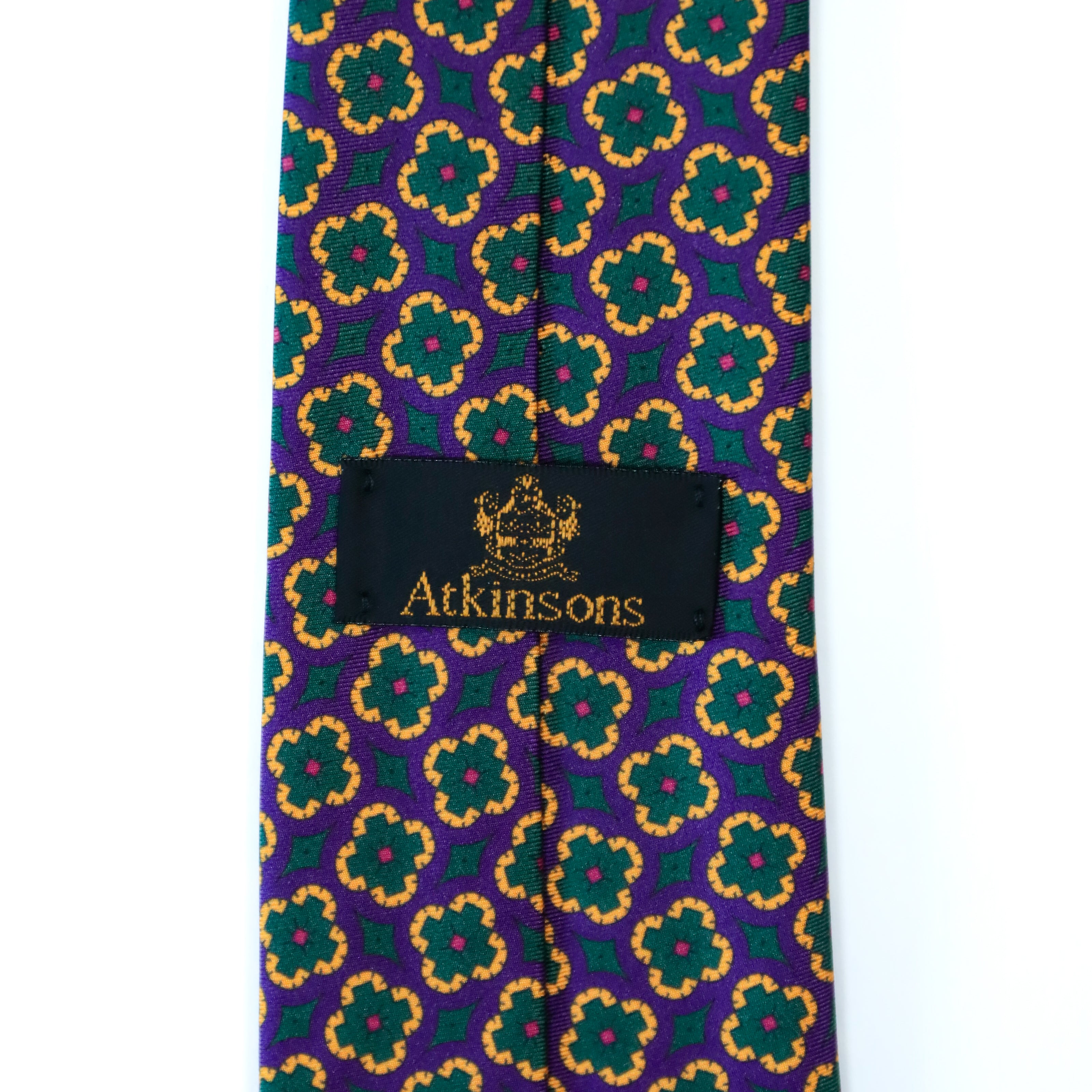 Atkinsons - Silk Twill Tie: Purple Floral