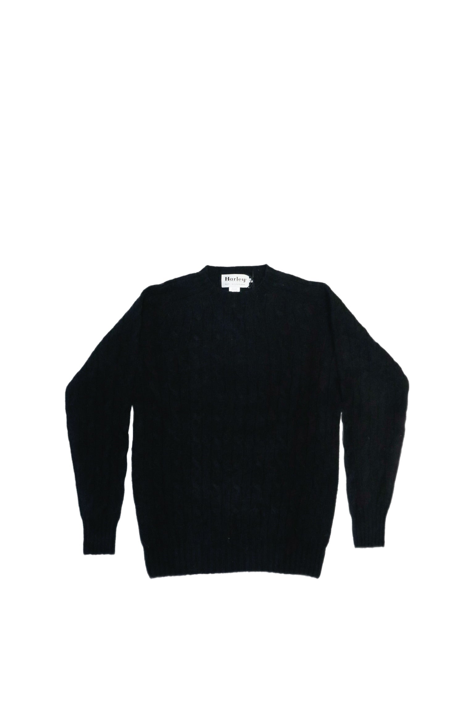 Harley of Scotland - Cable Knit Sweater in Black