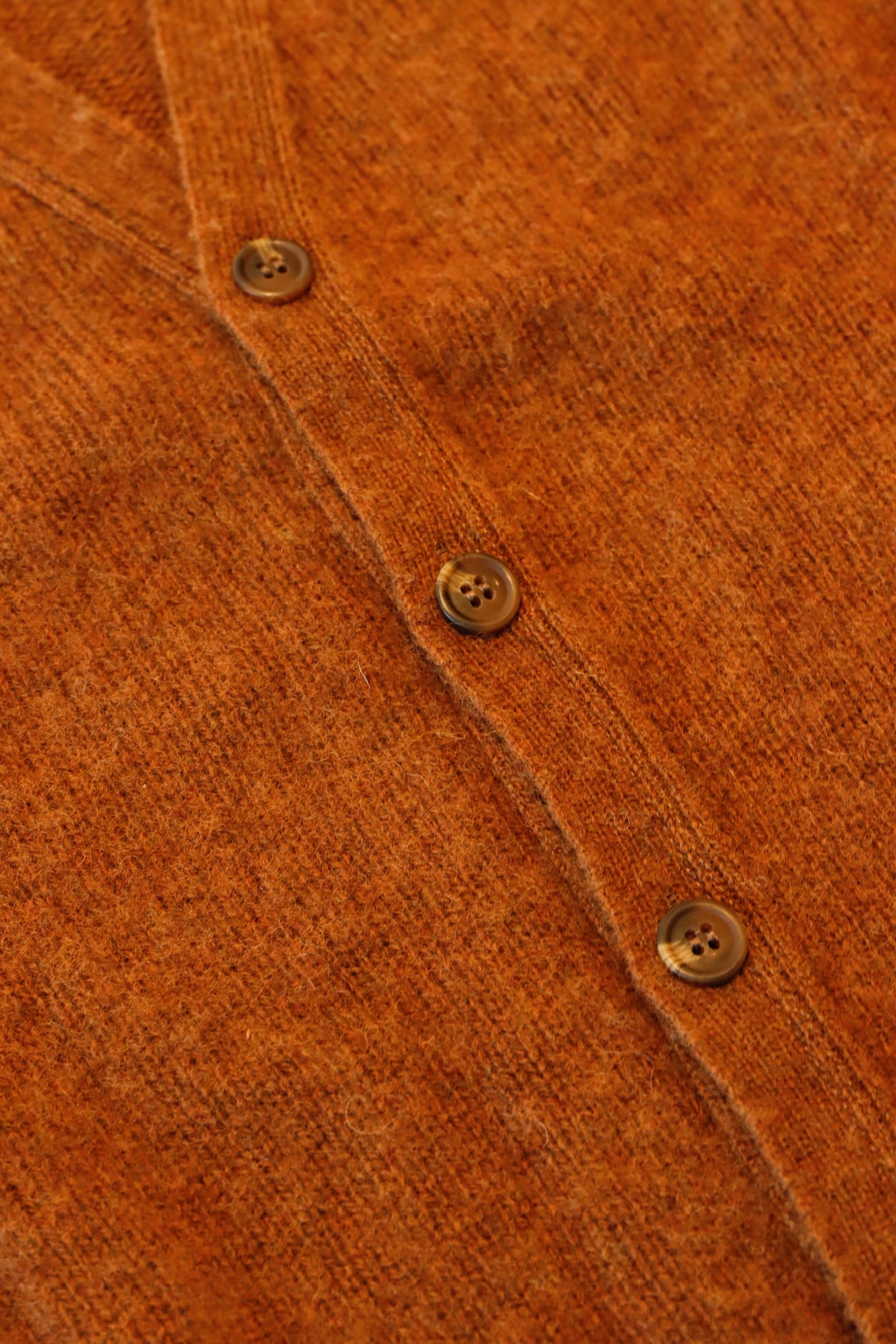Harley of Scotland - Shaggy Cardigan in Walnut