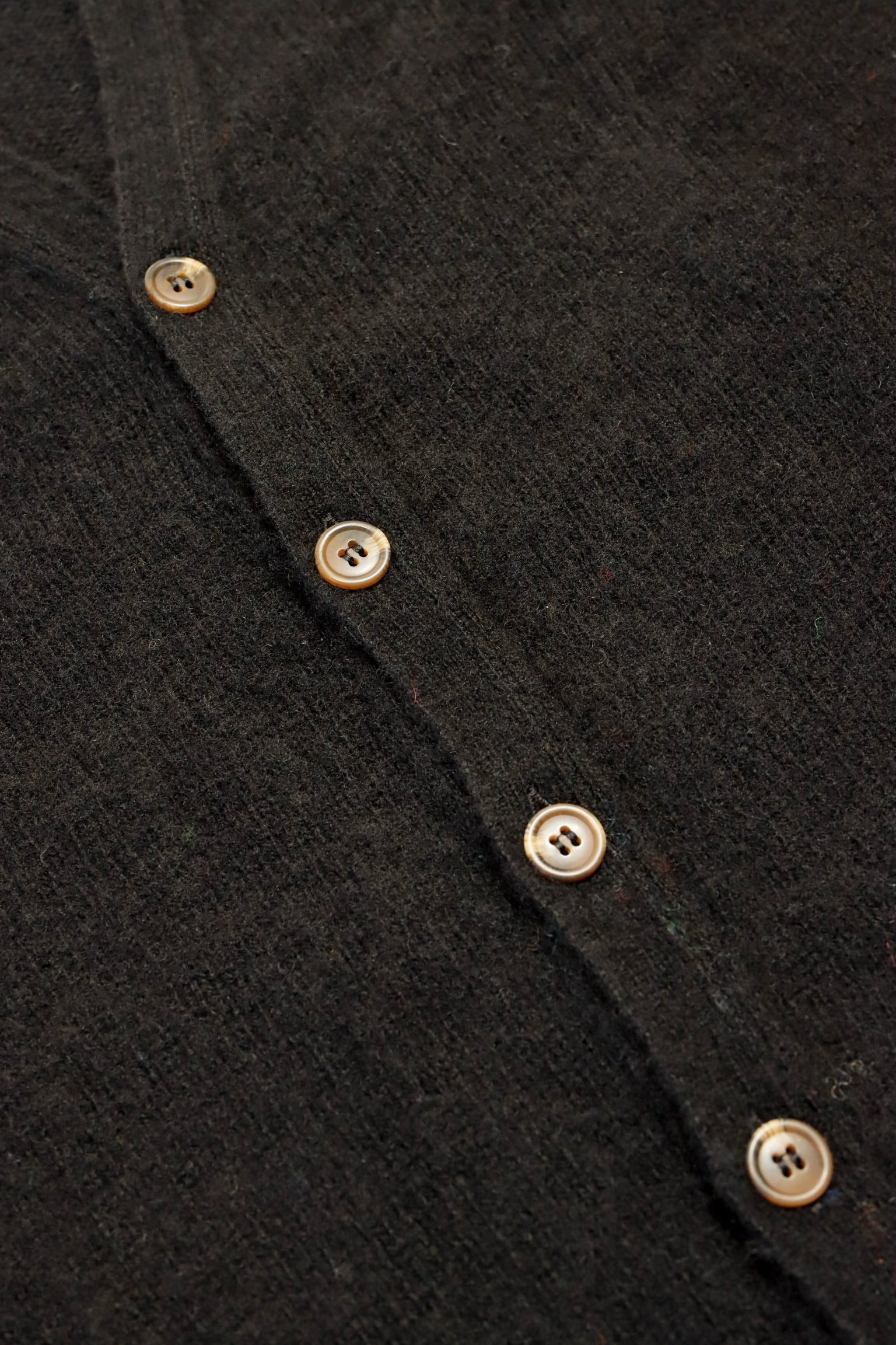 Harley of Scotland - Shaggy Cardigan in Black