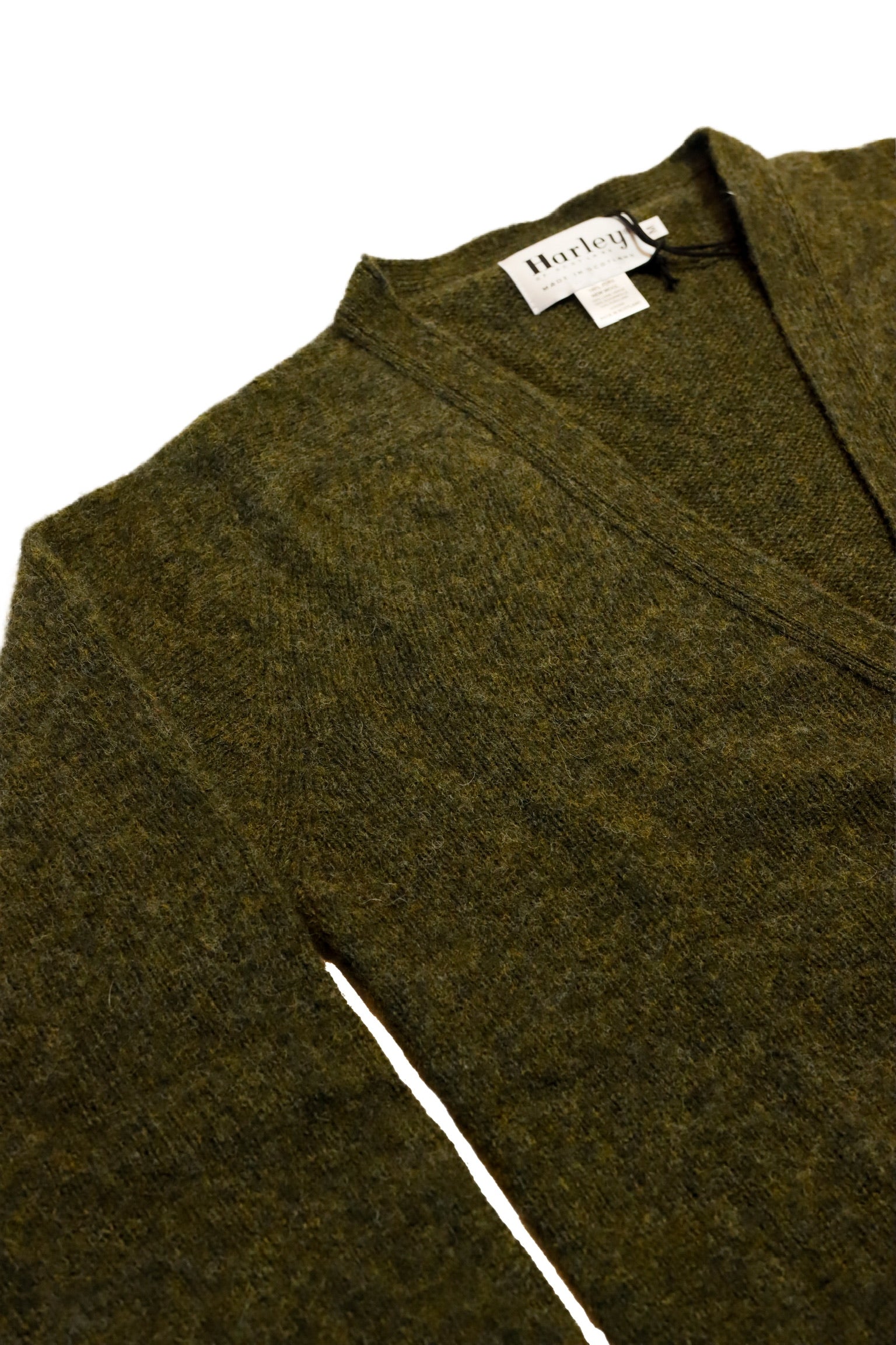 Harley of Scotland - Shaggy Cardigan in Scots Pine