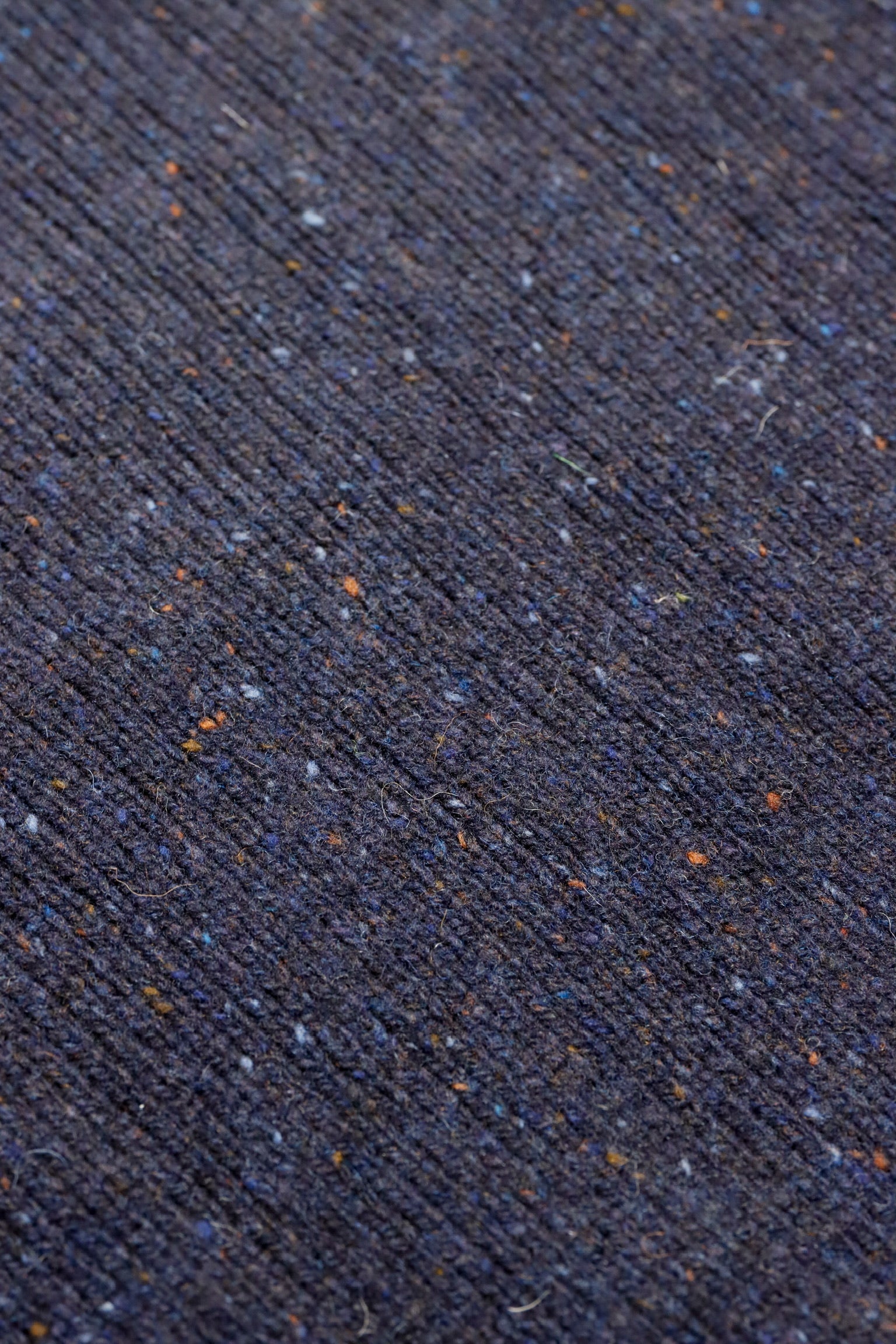 Harley of Scotland - Neppy Knit Sweater in Jura Navy