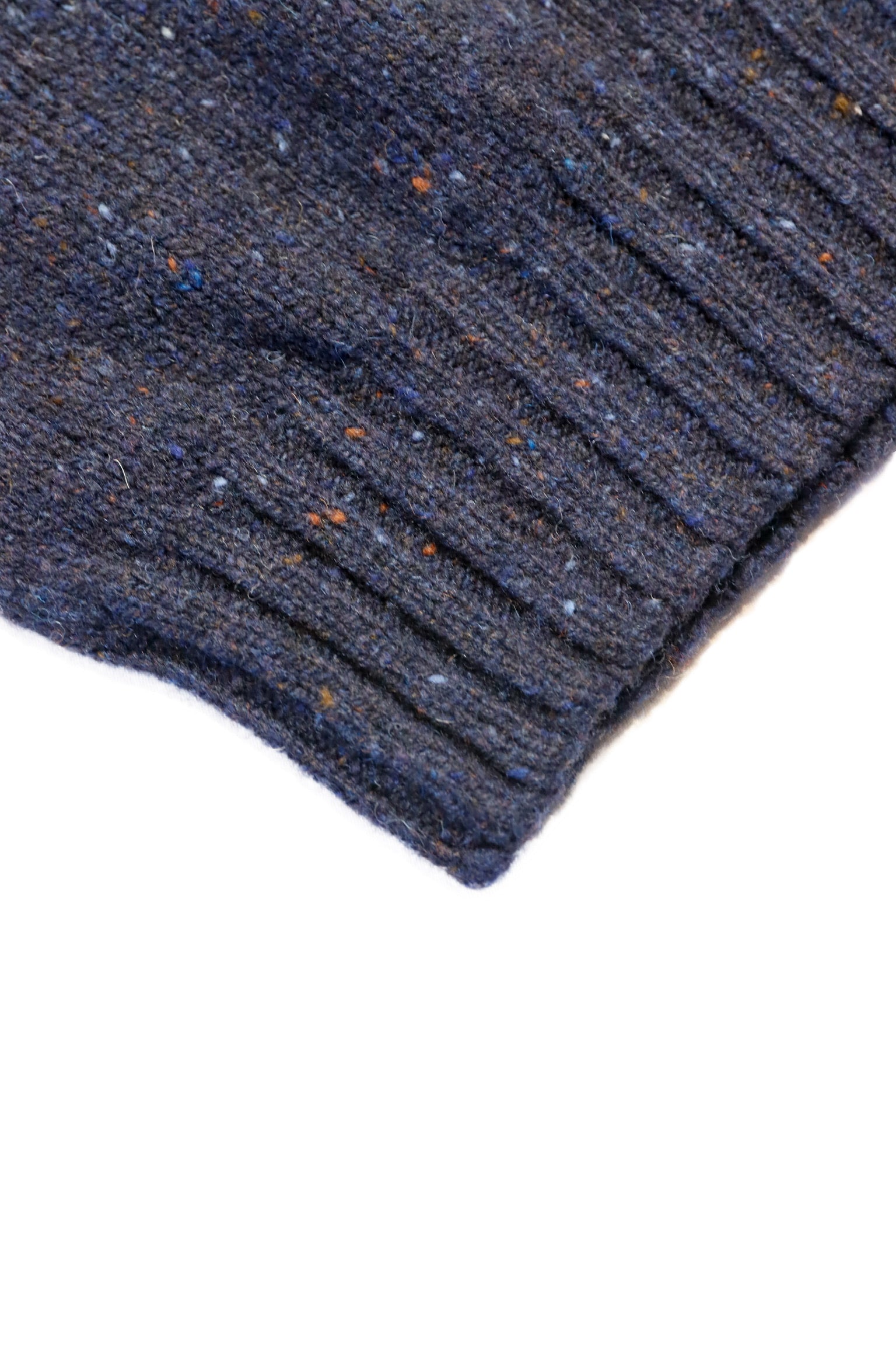 Harley of Scotland - Neppy Knit Sweater in Jura Navy