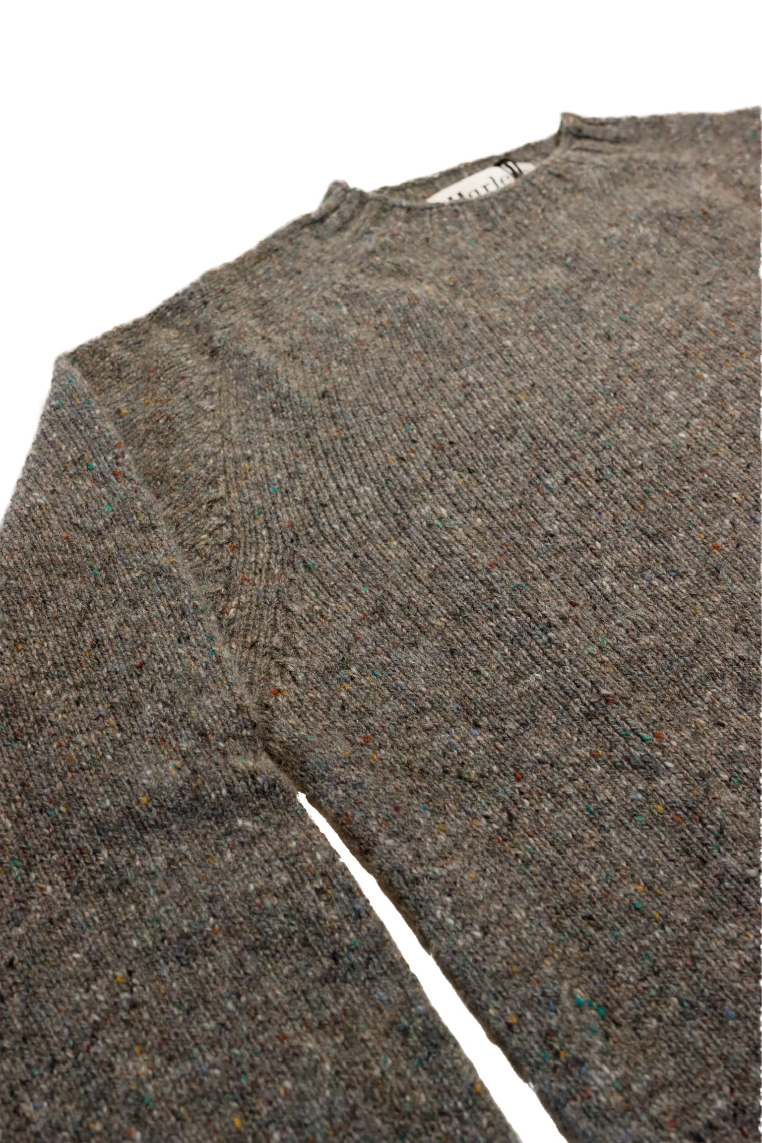 Harley of Scotland - Neppy Knit Sweater in St Kilda Grey