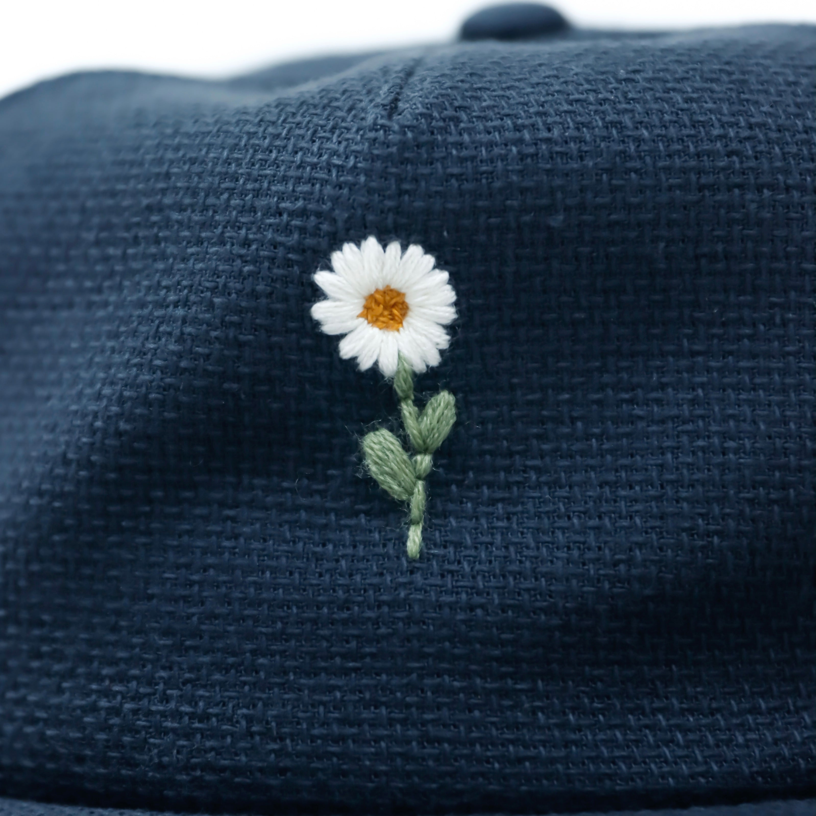 Portuguese Flannel - Piquet Flower Cap in Navy
