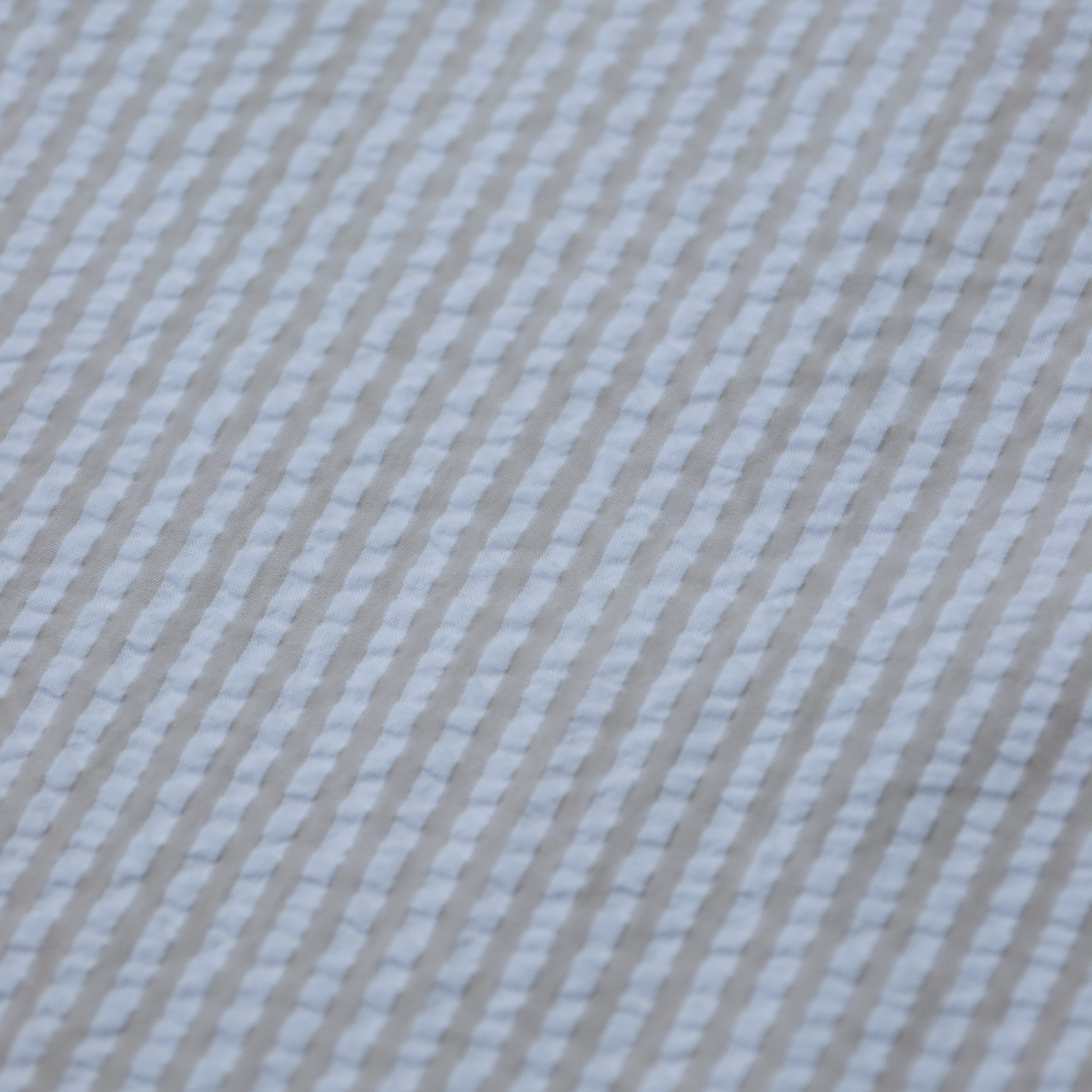 Portuguese Flannel - Atlantico Short Sleeve in Sand Stripe Seersucker