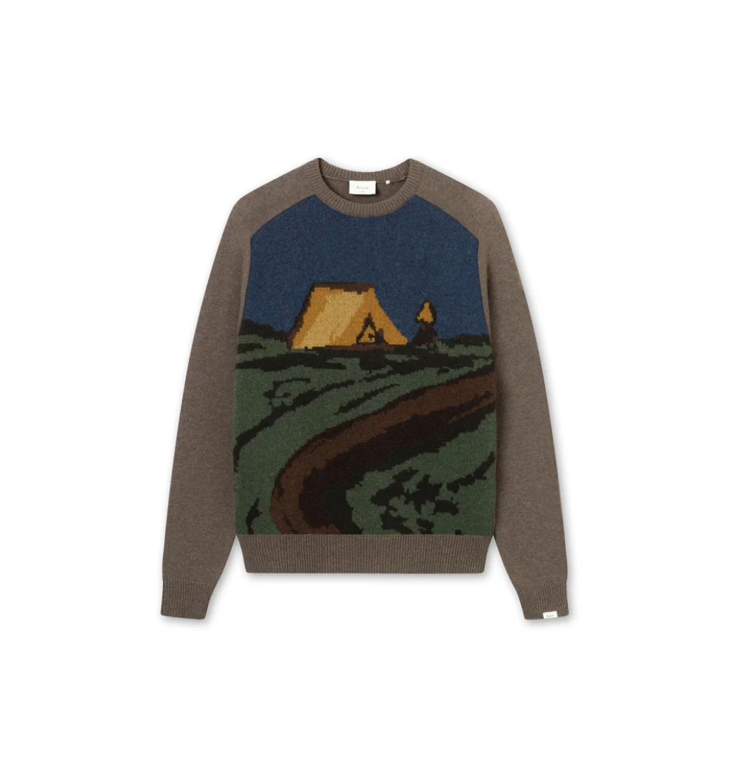 Foret- Camp Jacquard Knit Khaki