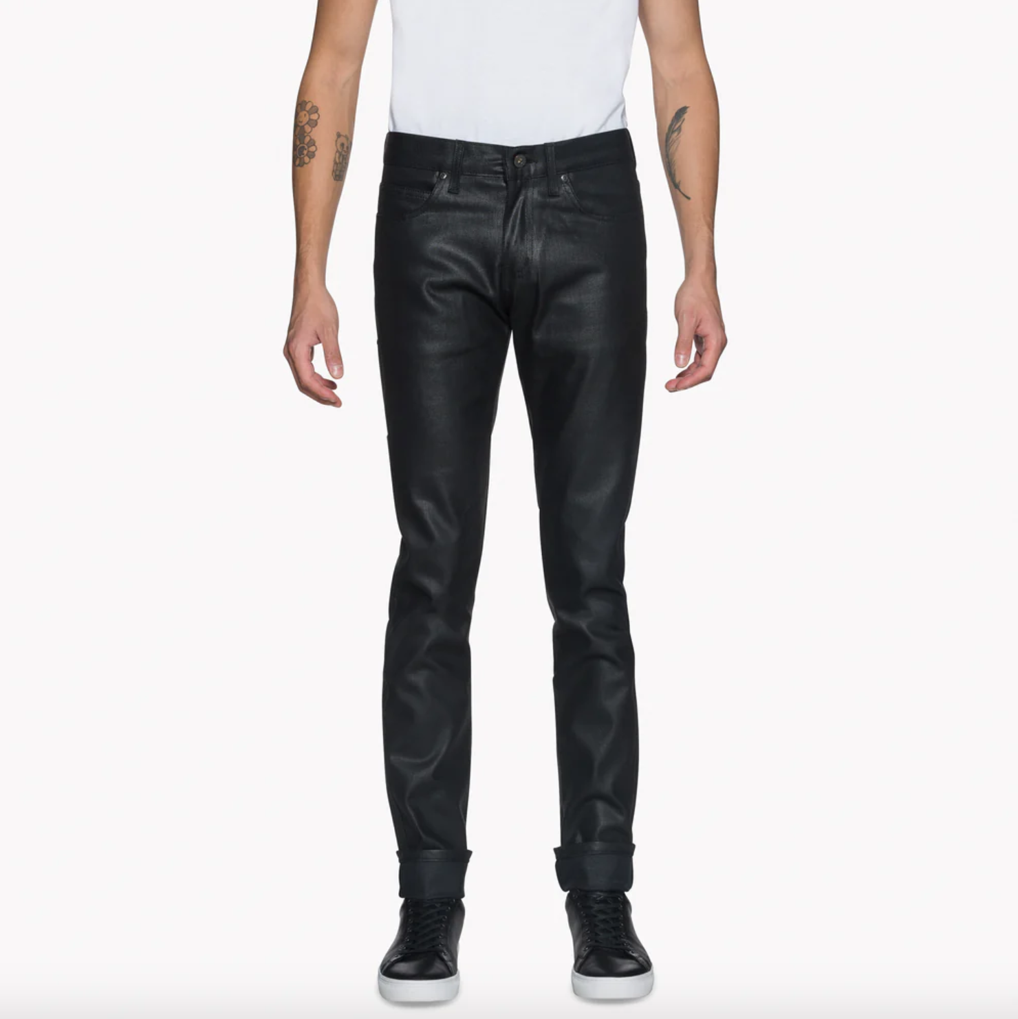 Naked & Famous- Black Waxed Stretch SuperGuy