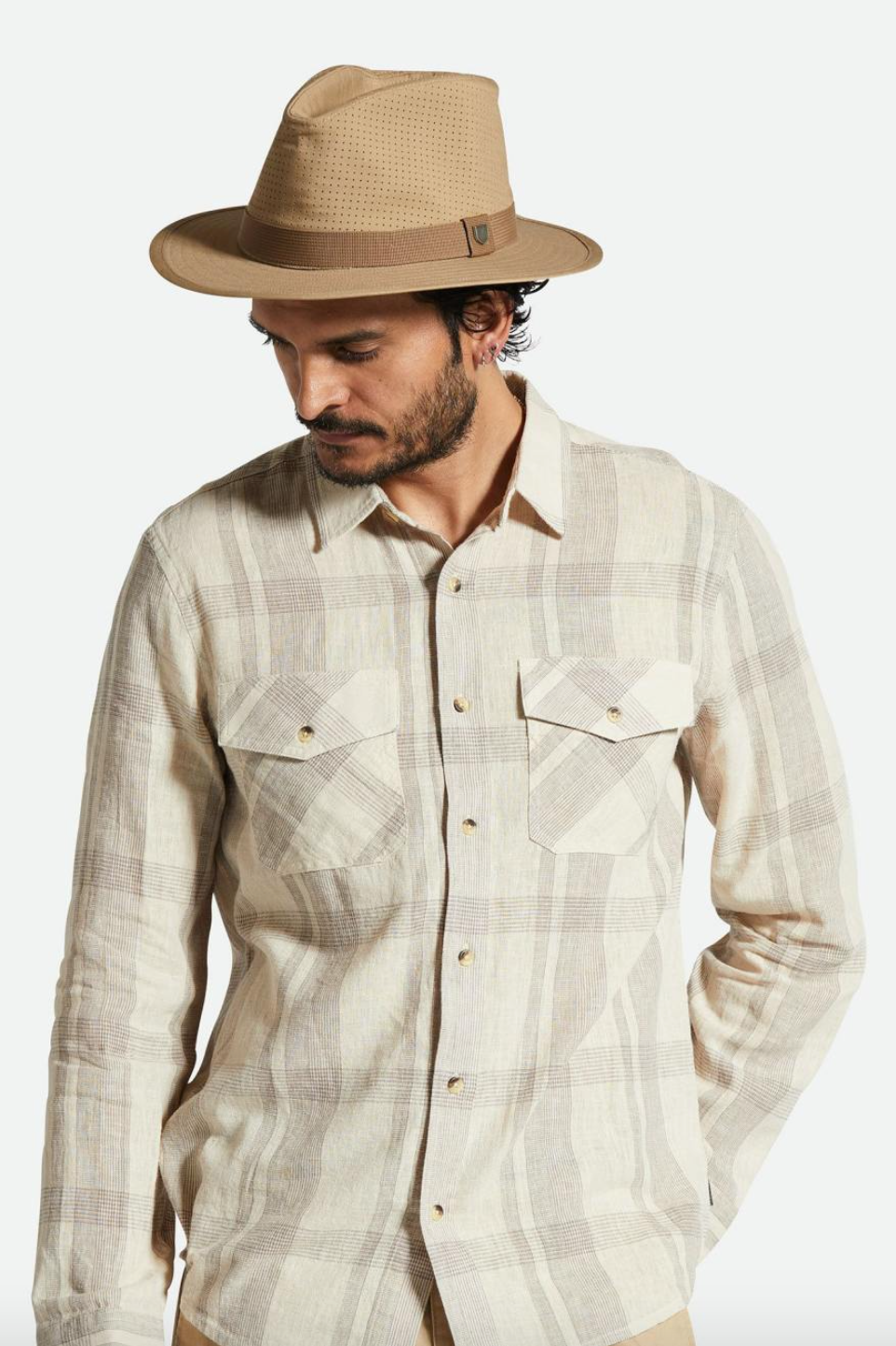 Brixton- Messer CoolMax Fedora Khaki
