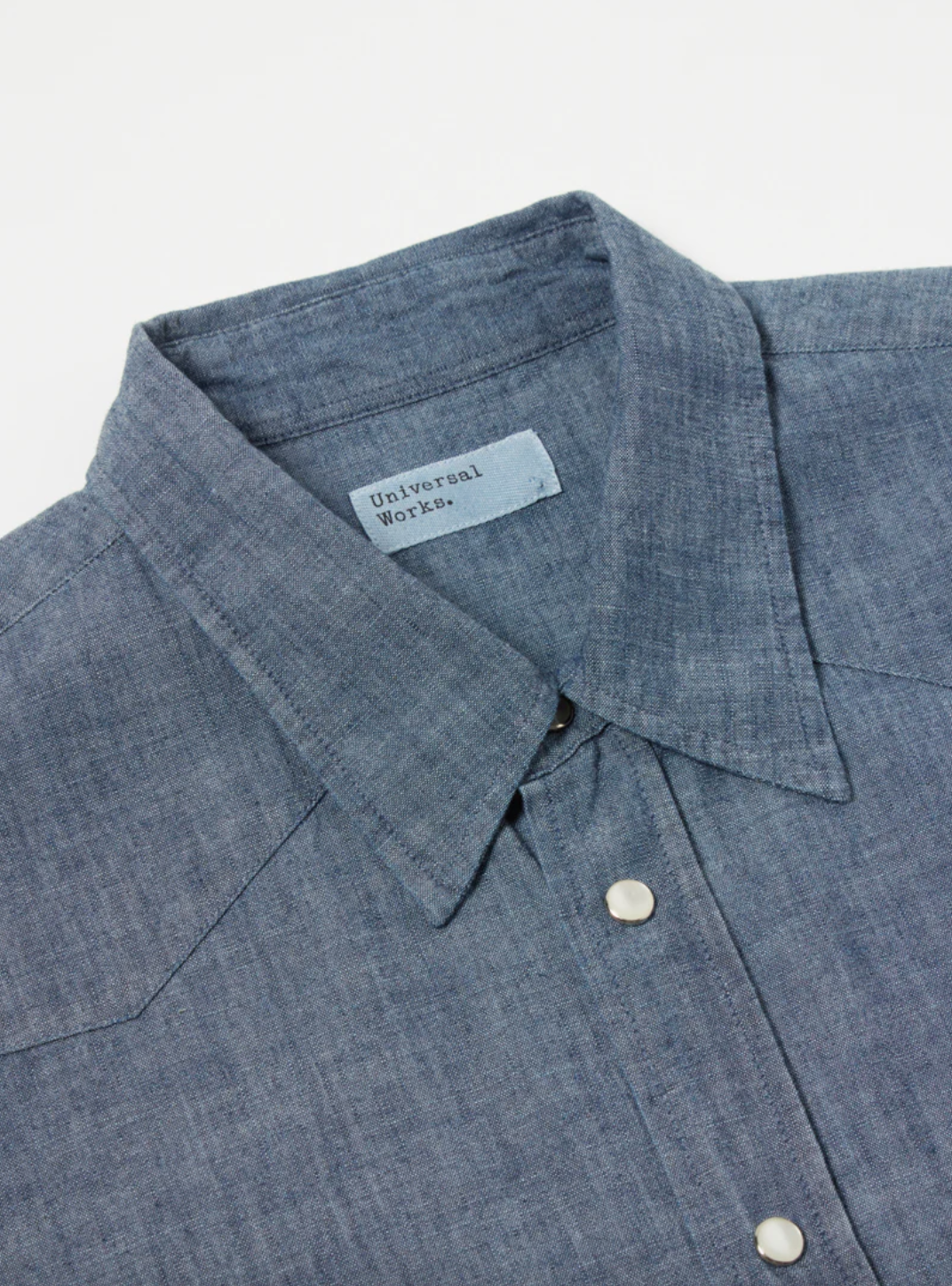 Universal Works- Western Garage Shirt Indigo Chambray